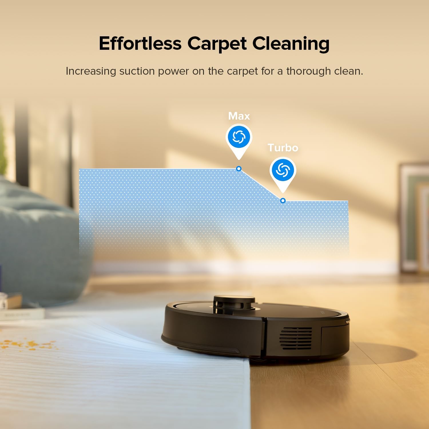 roborock Q7 M5+ Robot Vacuum and Mop, Upgraded from Q5 Max+, Up to 7-9 Weeks Self-Empty, 10000Pa Suction, Dual Anti-Tangle System for Pet Hair & Carpet, PreciSense LiDAR Navigation, App Control, Black - Image 9