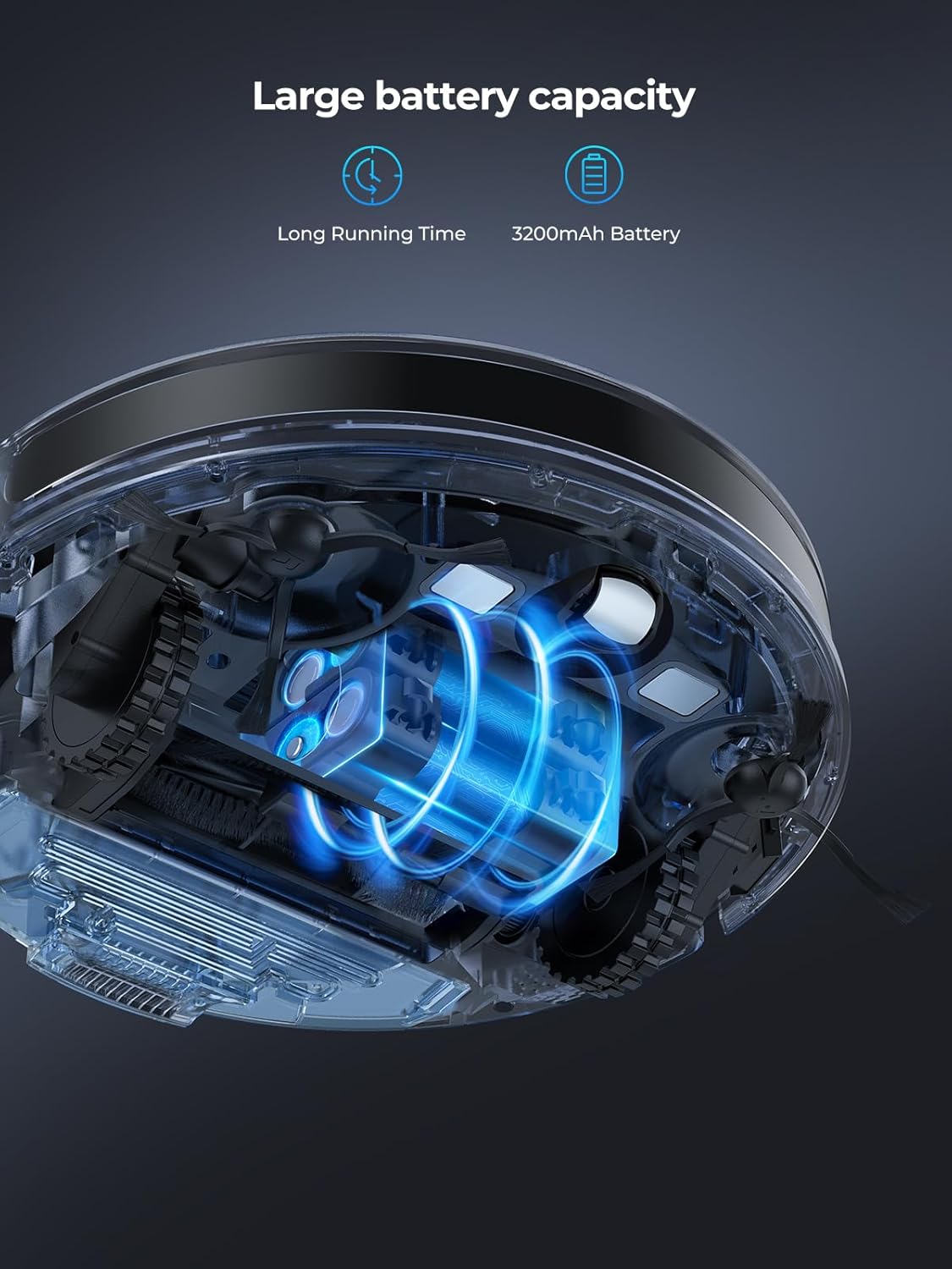 Robot Vacuum and Mop, 5000Pa Self-Emptying Robot Vacuum, Smart Lidar Navigation Robot Vacuum Cleaner with Home Mapping, 180 Min Max, Ultra-Slim, Ideal for Pet Hair, Hard Floor, Carpet (L6 Nex) - Image 7