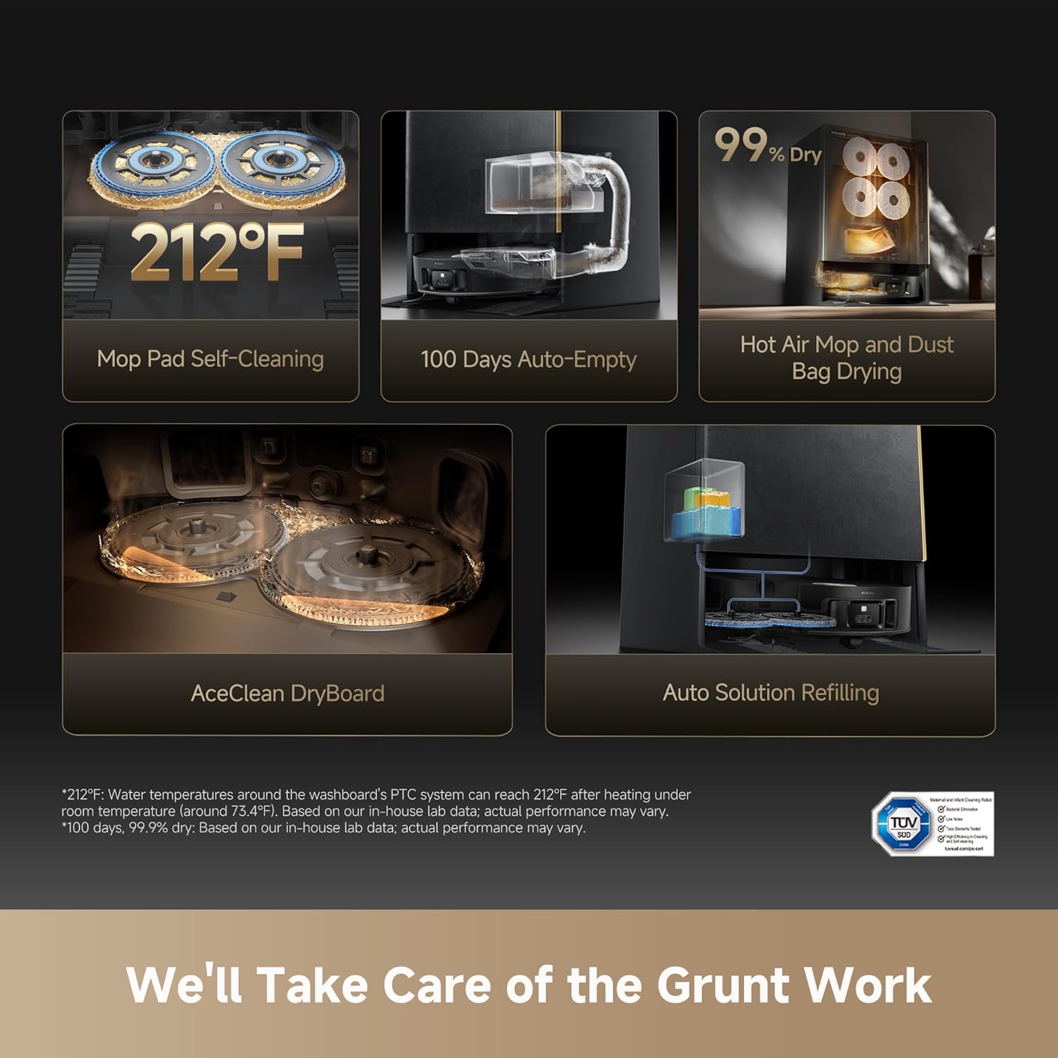 DREAME Matrix10 Ultra Robot Vacuum and Mop, Multi-Mop Switching, 3.14inch Obstacle Clearing, 30,000Pa Suction, Self Empty&Refill, Self-Cleaning, 100% Detangling, 240+ Obstacle Avoidance, Voice Control - Image 8