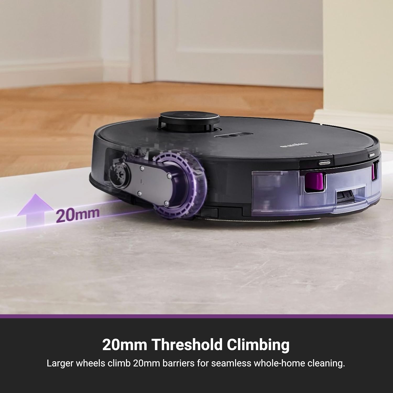 Eureka E20 Evo Plus Robot Vacuum and Mop Combo, 10,000Pa Suction Robot Vacuum Cleaner Bagless Self-Emptying Station, 45-Day Capacity Anti-Hair-Tangling Side Brush Mop Lifting App Control LiDAR Nav - Image 7