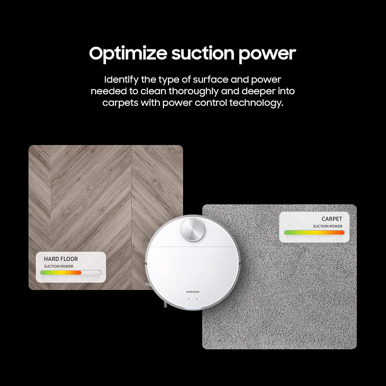 SAMSUNG Jet Bot+ Robot Vacuum Cleaner w/ Clean Station, Automatic Emptying, Precision Cleaning, 5-Layer Filter, Intelligent Power Control for Hardwood Floors, Carpets, Area Rugs, VR30T85513W/AA, White - Image 4