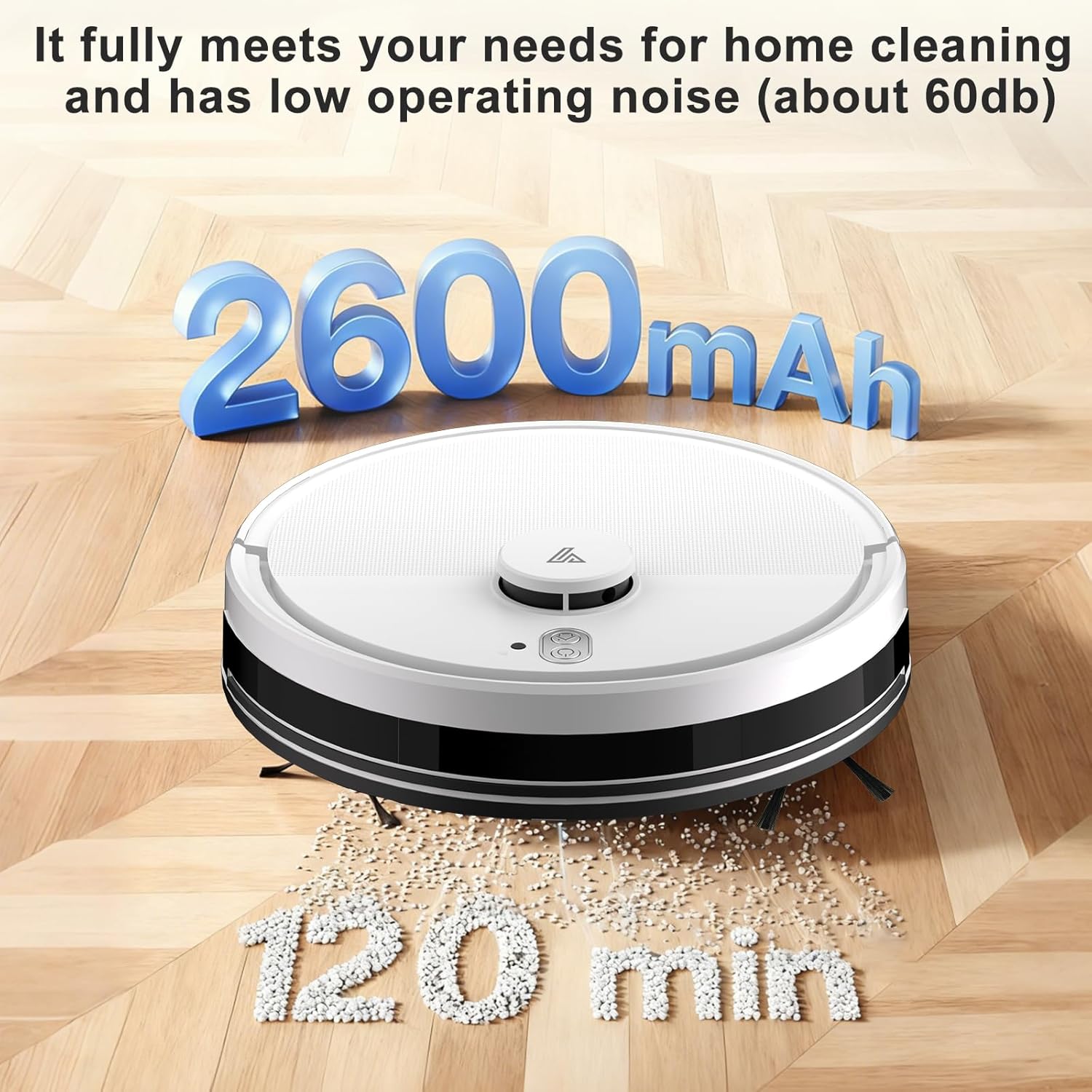Robot Vacuum and Mop Combo, Robotic Vacuums with LiDAR Navigation, Smart Mapping, Strong Suction, with WiFi/App/Alexa/Voice Control, Obstacle Avoidance, for Home, Wood/Hard Floors, Pet Hair - Image 5