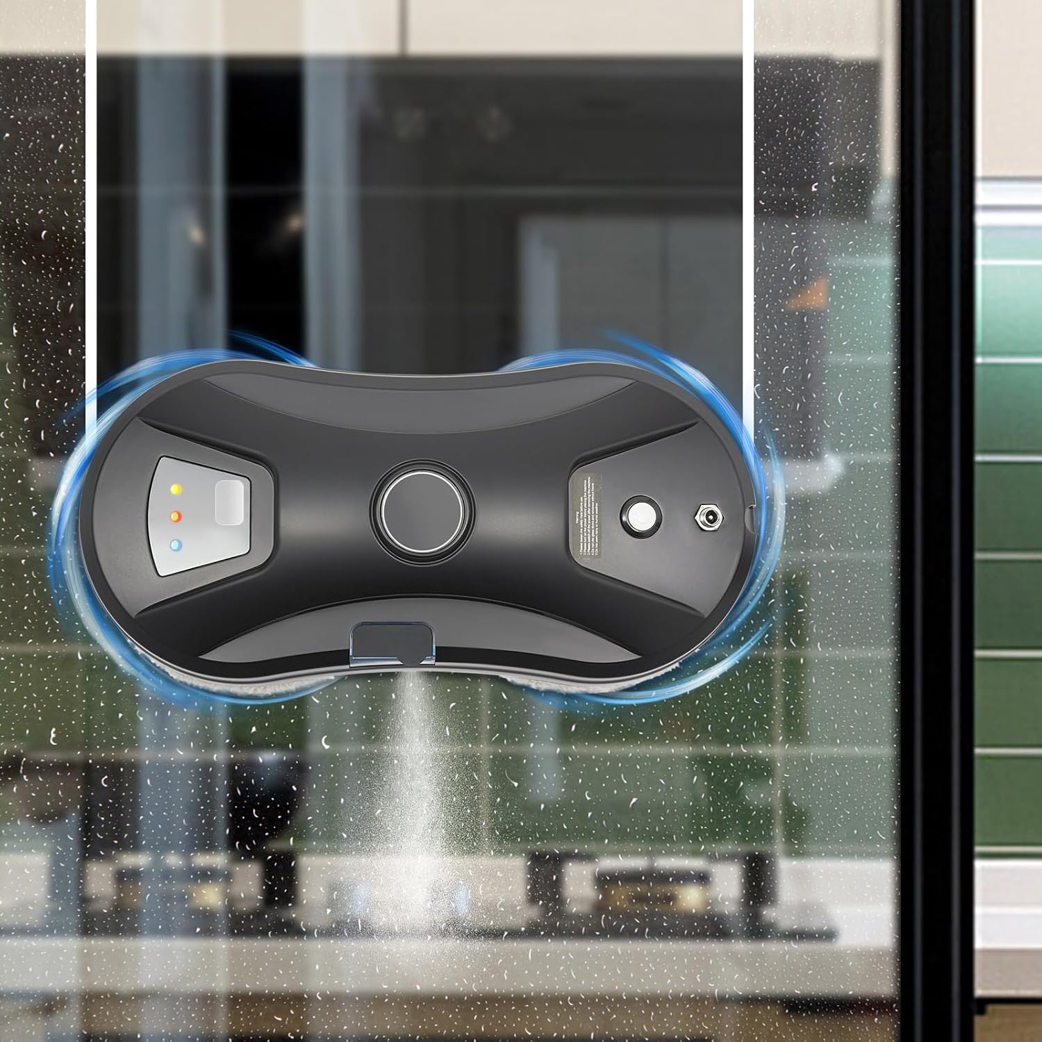 Smart Glass Cleaner Robot - Window Cleaning Machine With Automatic Water Spray, Strong Suction, Remote Control for Windows, Glass Doors, Tiles (Black) - Image 4