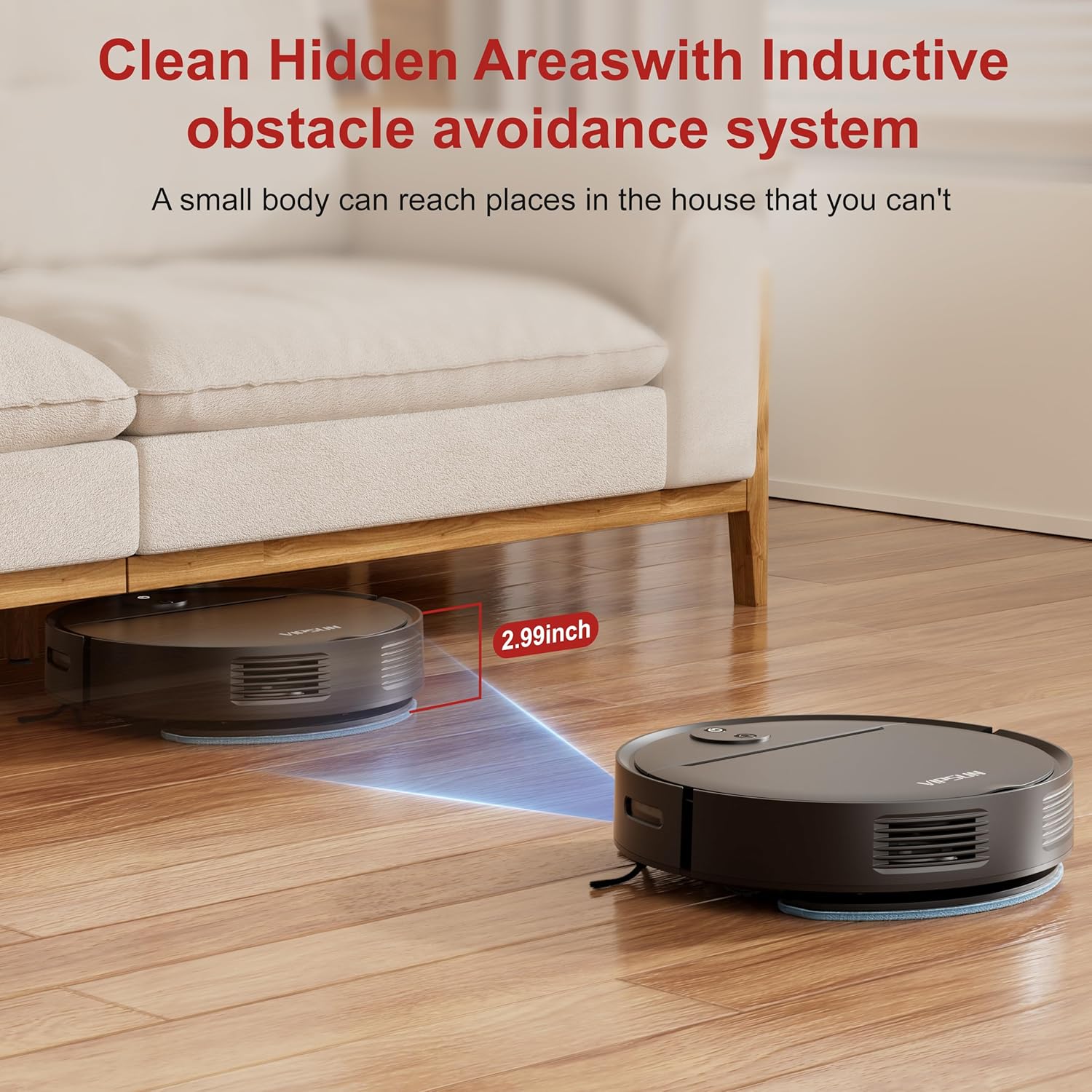 Robot Vacuum and Mop Combo with 4000Pa Suction, APP/Voice/Remote Control, Robotic Vacuums with Personalized Adjustment Setting, Self-Charging, Obstacle Avoidance, Smart Home Robot Aspiradora - Image 9