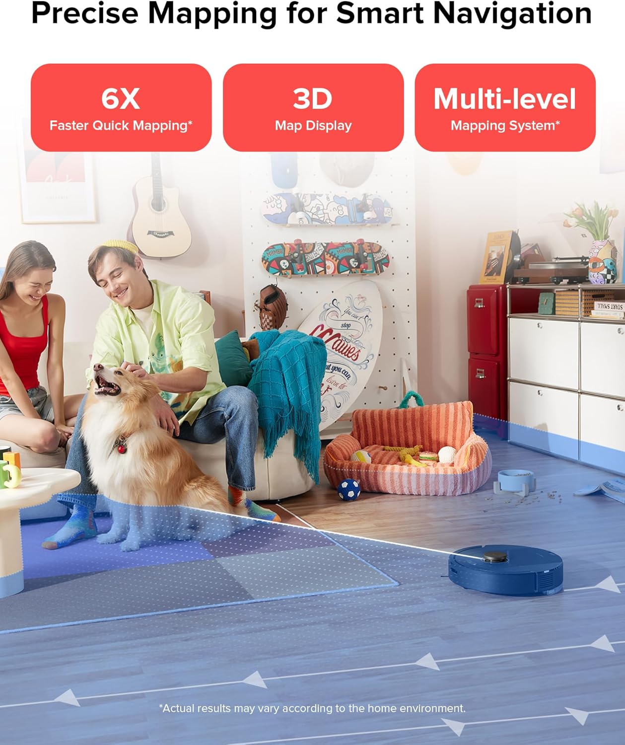 roborock Q5 Pro+ Robot Vacuum and Mop, Self-Emptying, 5500 Pa Max Suction, DuoRoller Brush, Hands-Free Cleaning for up to 7 Weeks, Precise Navigation, Perfect for Hard Floors, Carpets, and Pet Hair - Image 5