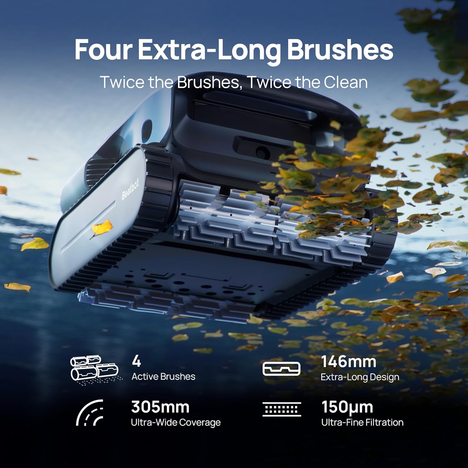 Beatbot A100 Pro Cordless Robotic Swimming Pool Cleaning Vacuum, APP Controlled - Image 10