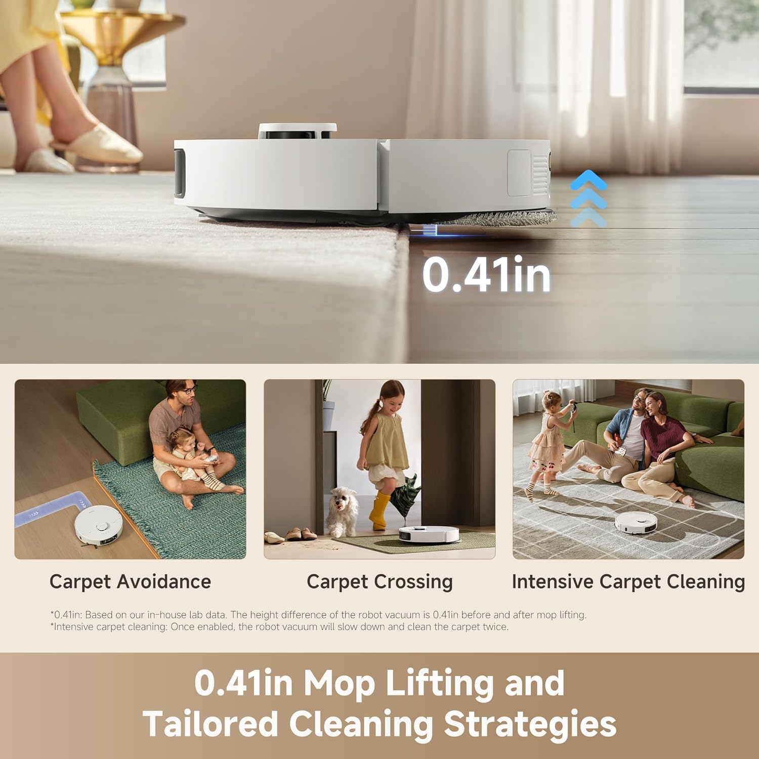 DREAME L40 Ultra Gen 2 Robot Vacuum and Mop with 25,000Pa Suction, Extendable Side Brush and Mop, All-in-One Self-Emptying & Cleaning Dock, Voice & App Control, White - Image 9