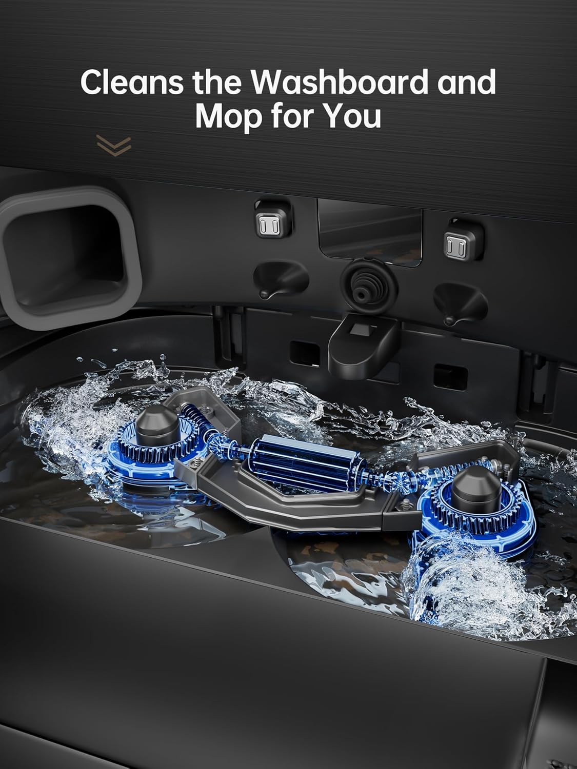 DREAME X40 Ultra Robotic Vacuum with Removable & Liftable Mop, 12,000Pa Suction, Side Brush Extensive Cleaning, 158°F Mop & Washboard Self Cleaning, Auto-Empty, Auto Refill, liftable Brushes - Image 7