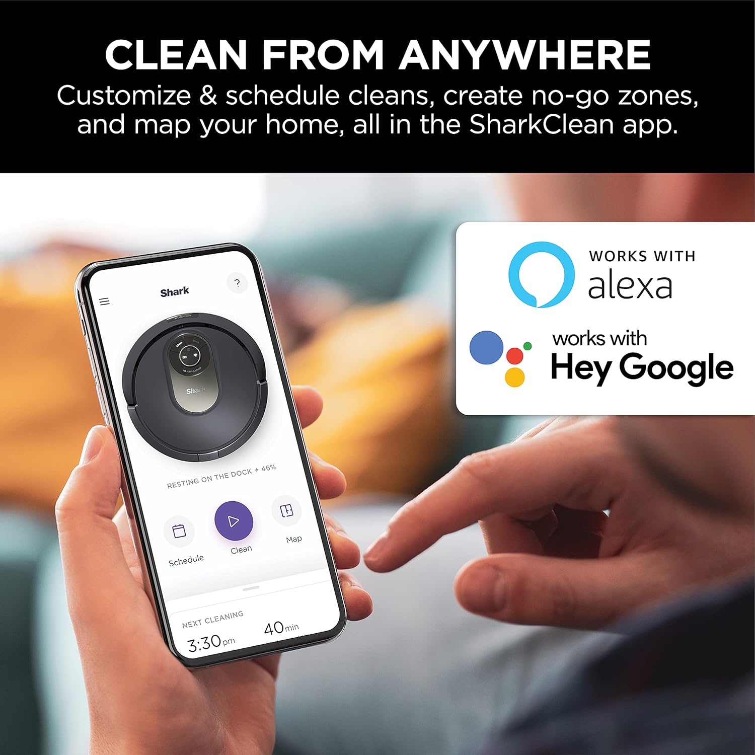 Shark AV2001 AI Robot Vacuum with Self-Cleaning Brushroll, Object Detection, Advanced Navigation, Home Mapping, Perfect for Pet Hair, Compatible with Alexa, Gray - Image 6