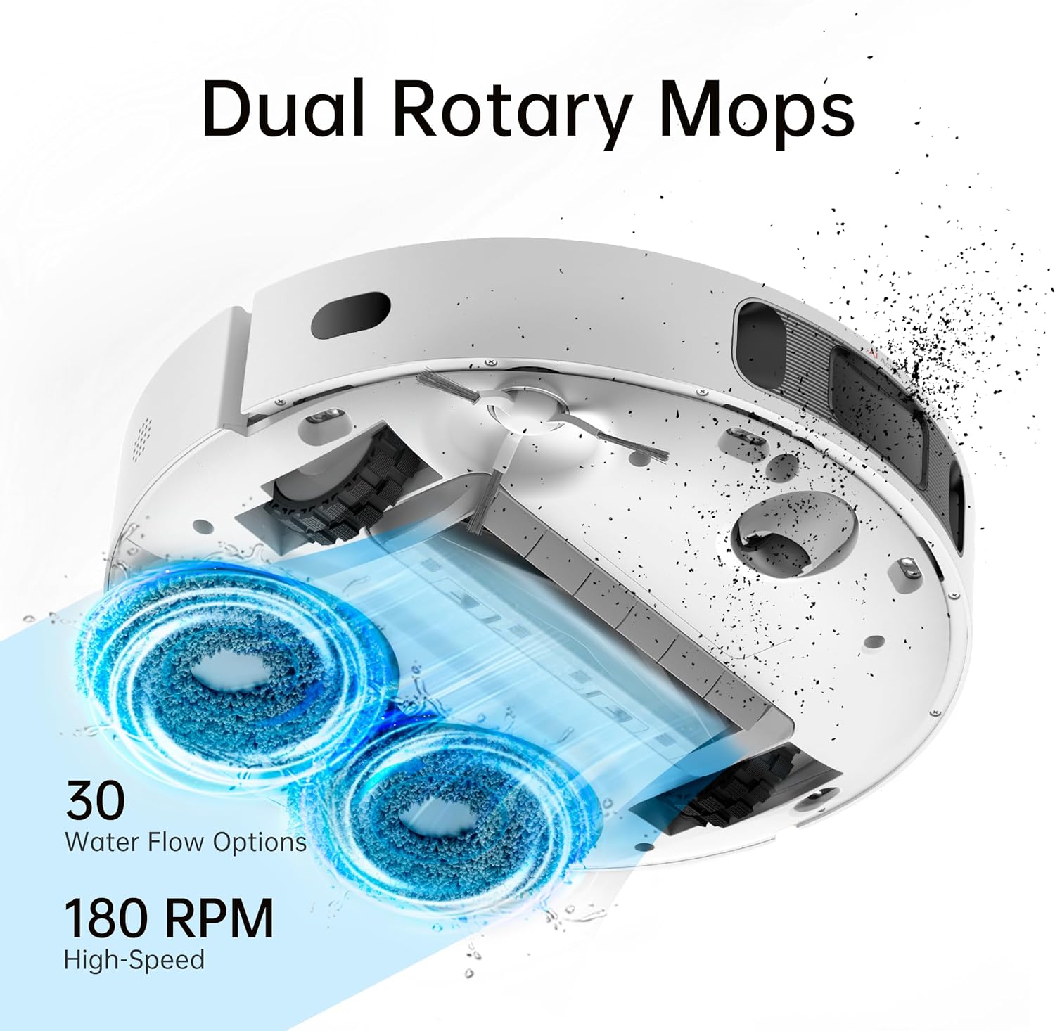 dreame L10s Ultra Robot Vacuum and Mop Combo, Auto Mop Cleaning and Drying, Self-Refilling and Self-Emptying Base for 60 Days of Cleaning, 5300Pa Suction and AI Navigation, Compatible with Alexa - Image 5