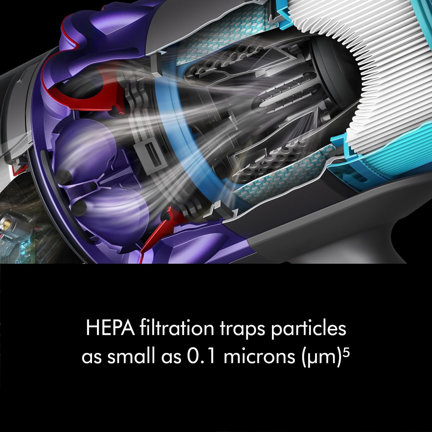 Dyson Gen5detect Cordless Vacuum, 280AW, 3 Power Modes, Up to 70 Minutes,² Illumination Reveals dust, HEPA Filtration, All Floor Types - Image 3