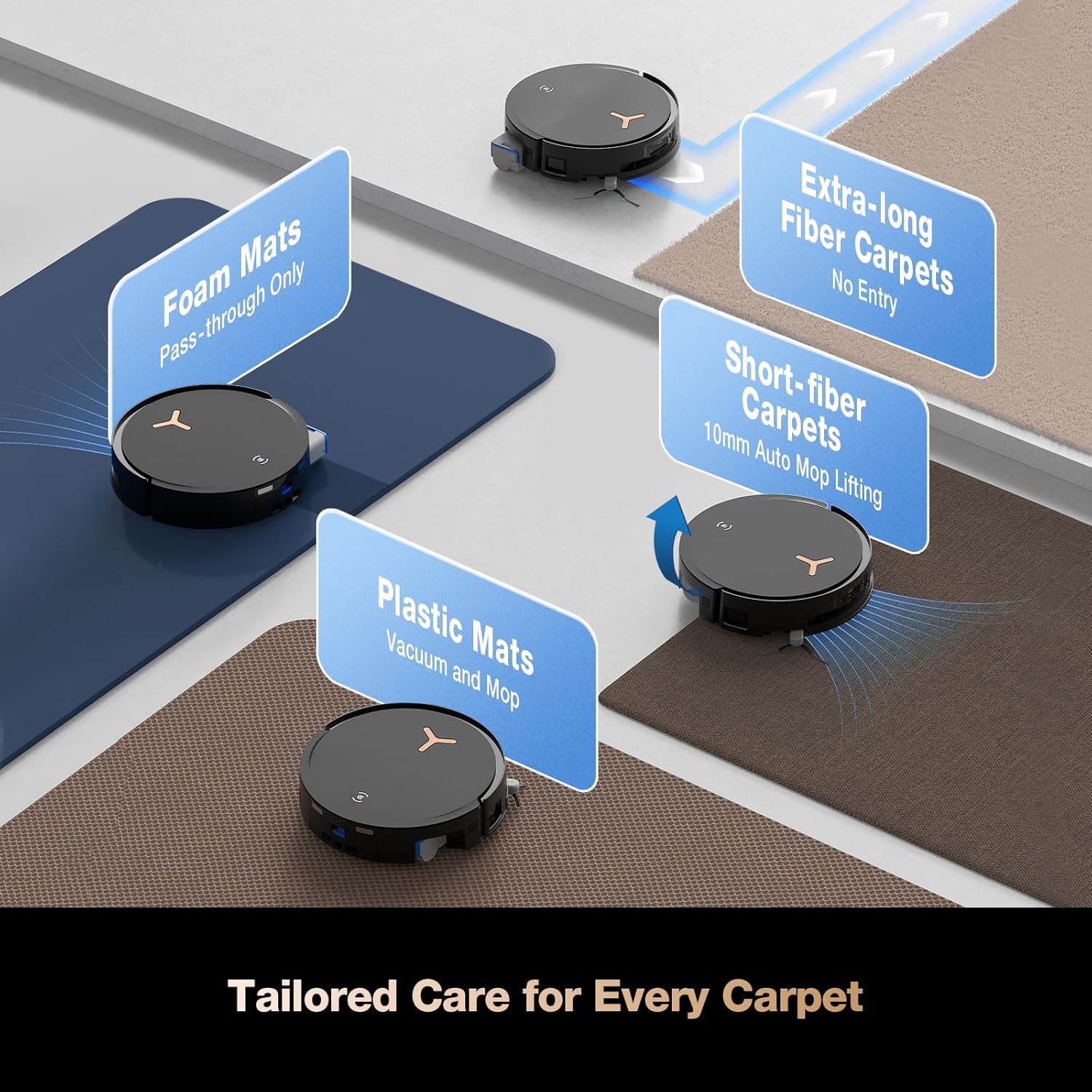 ECOVACS DEEBOT X8 PRO OMNI Robot Vacuum and Mop, 18000Pa, OZMO ROLLER Instant Self-Washing Mopping, 167℉ Hot Water Mop Washing, Auto Cleaning Solution Adding, Hot Air-Drying, Self-Emptying, Black - Image 8