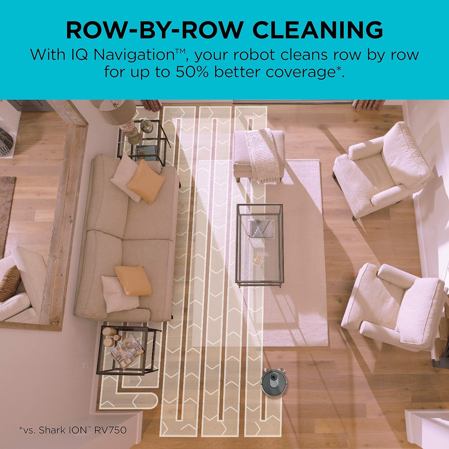 Shark AI Robot Vacuum, Smart Mapping|Scheduling|Pet Hair Pick Up|Logical Navigation, Black/Silver (RV2001), Carpet - Image 10