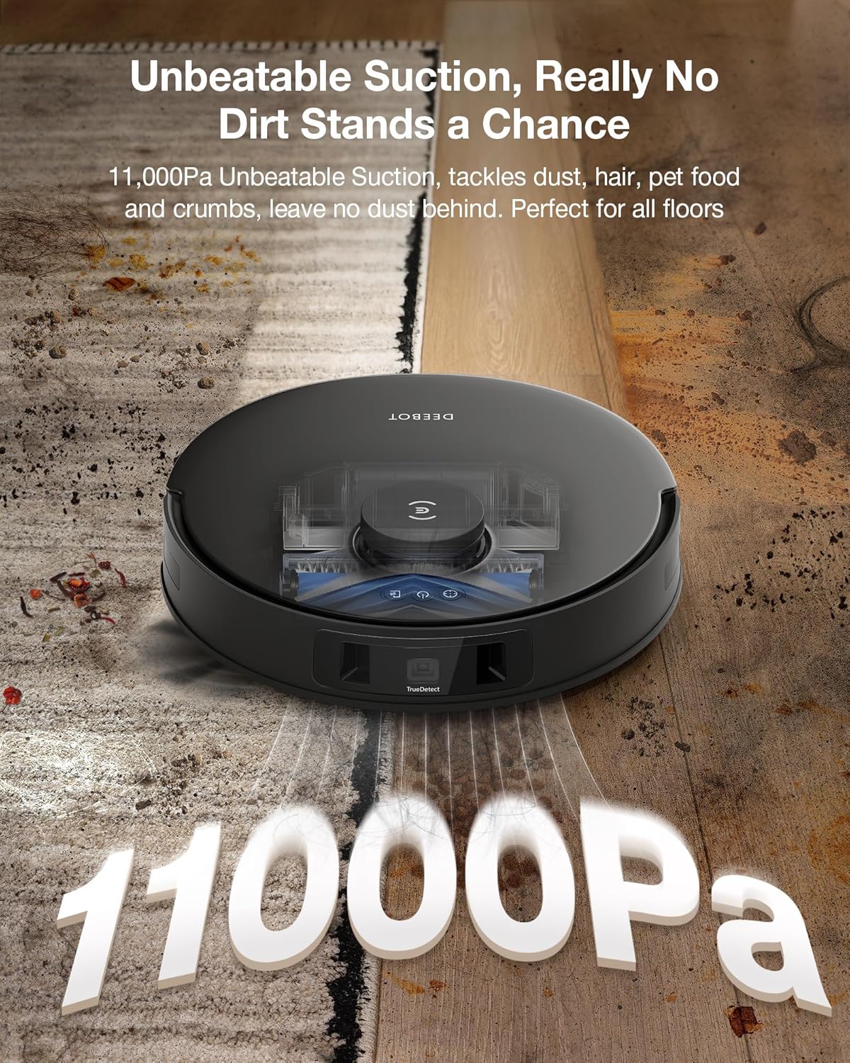 ECOVACS DEEBOT T30S Robot Vacuum and Mop, 11000Pa, ZeroTangle Technology, TruEdge Adaptive Edge Mopping, Hot Water Mop Washing, Self-Emptying, Self Refilling, Auto-Mop Lifting, Obstacle Avoidance - Image 2