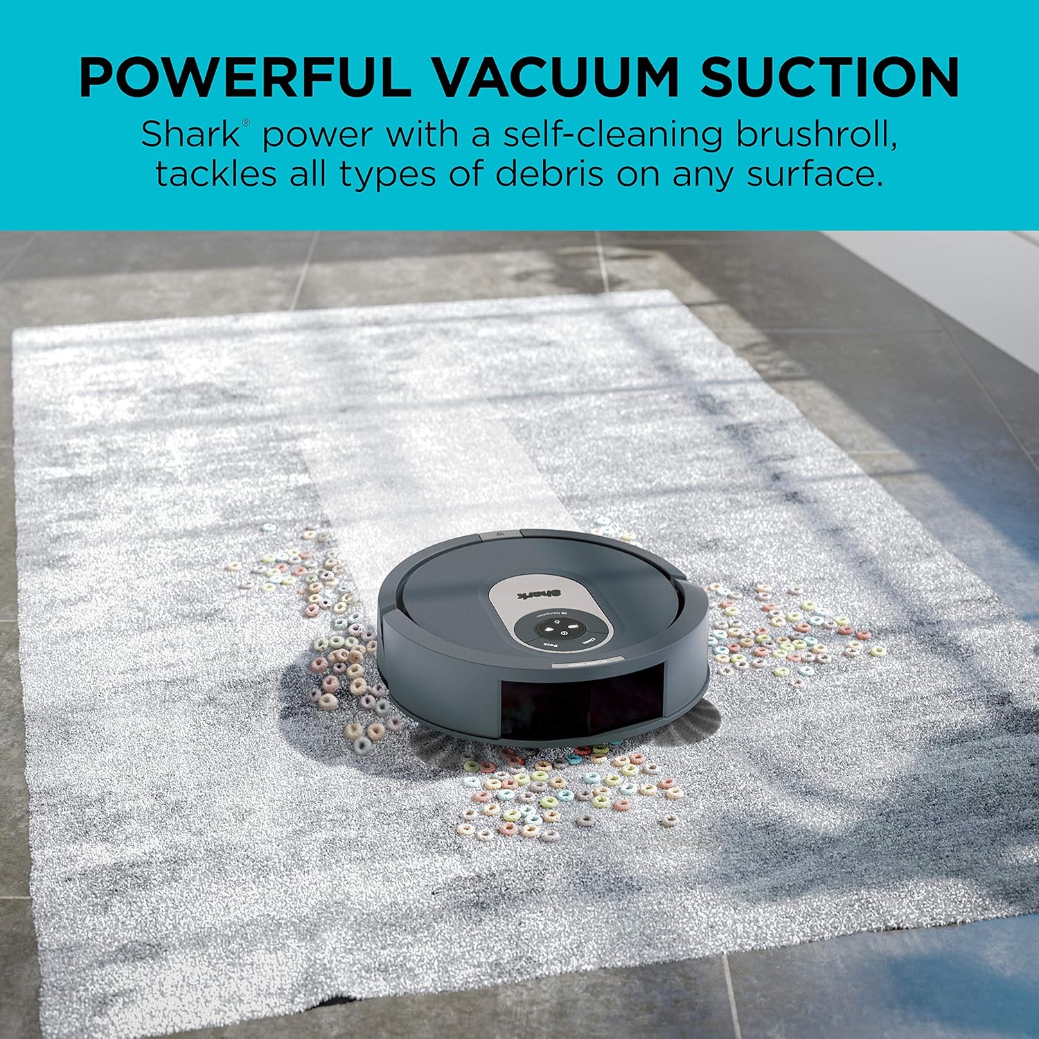 Shark AI Robot Vacuum, Smart Mapping|Scheduling|Pet Hair Pick Up|Logical Navigation, Black/Silver (RV2001), Carpet - Image 5