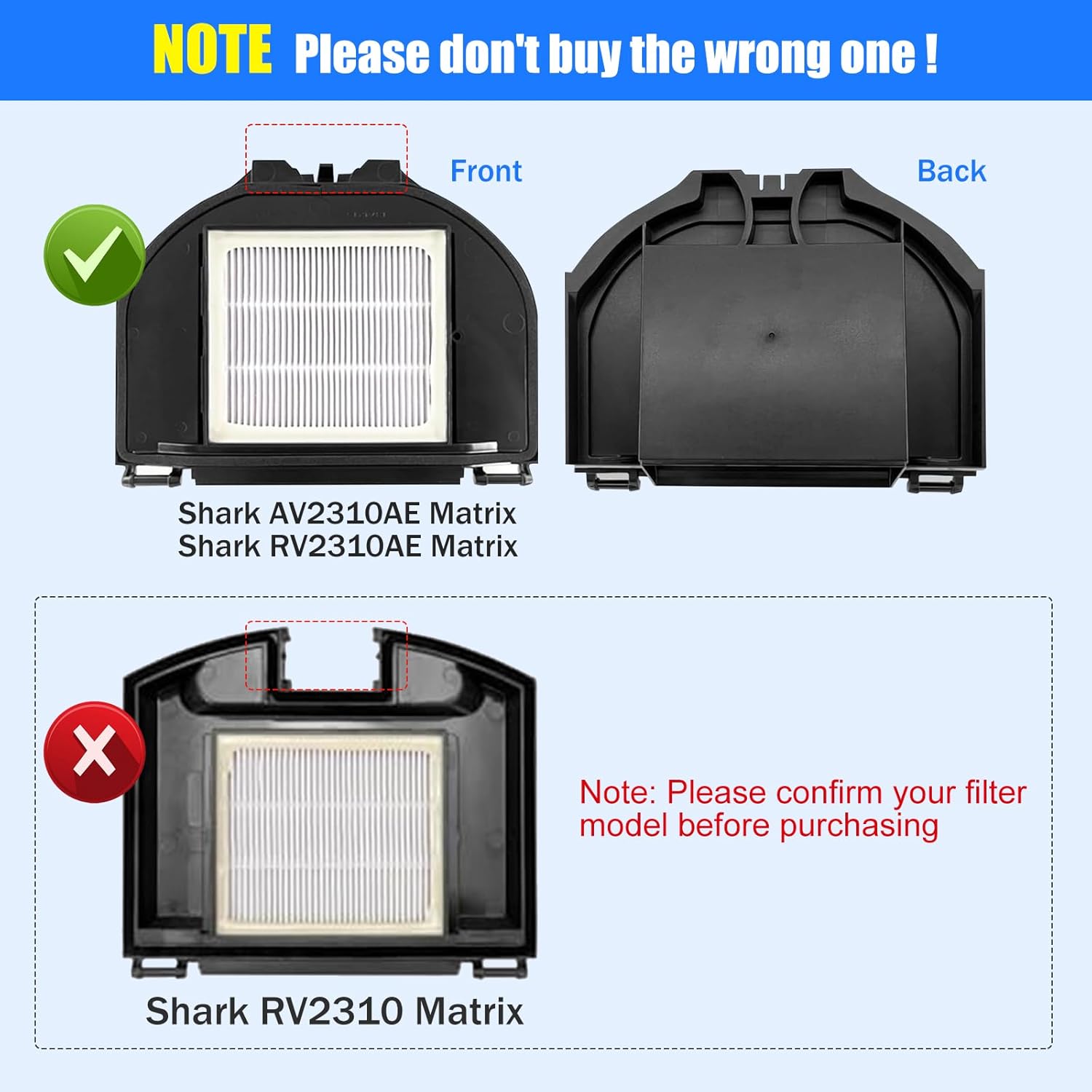 Replacement Parts for Shark RV2310AE/AV2310AE/RV2320S/RV2300S/UR2360S Matrix Robot Vacuum Cleaner,1 Main Brush Roller, 6 Side Brushes, 2 HEPA Filters, 2 Foam Filters(Not for RV2300/RV2310)-13Pack - Image 5