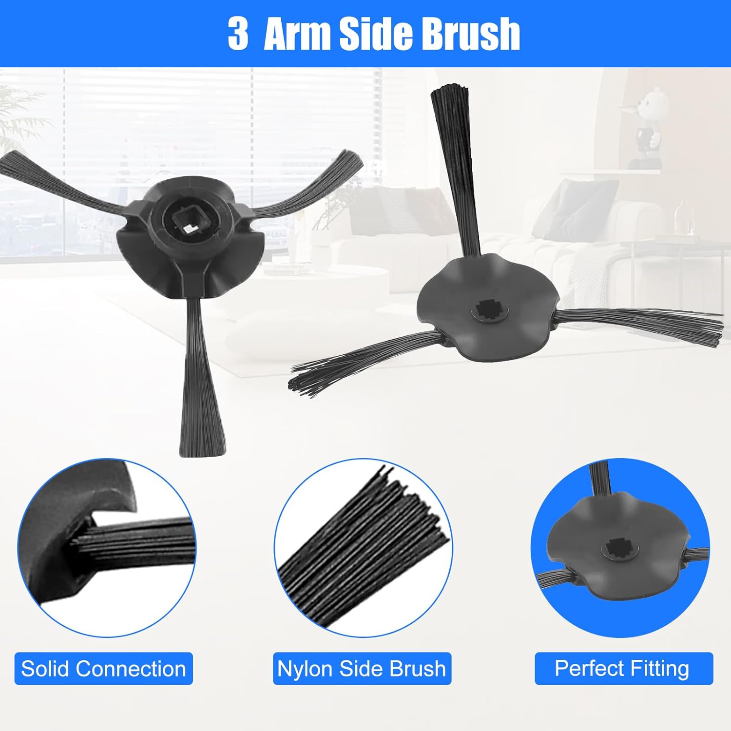 Replacement Parts for Shark RV2310AE/AV2310AE/RV2320S/RV2300S/UR2360S Matrix Robot Vacuum Cleaner,1 Main Brush Roller, 6 Side Brushes, 2 HEPA Filters, 2 Foam Filters(Not for RV2300/RV2310)-13Pack - Image 7