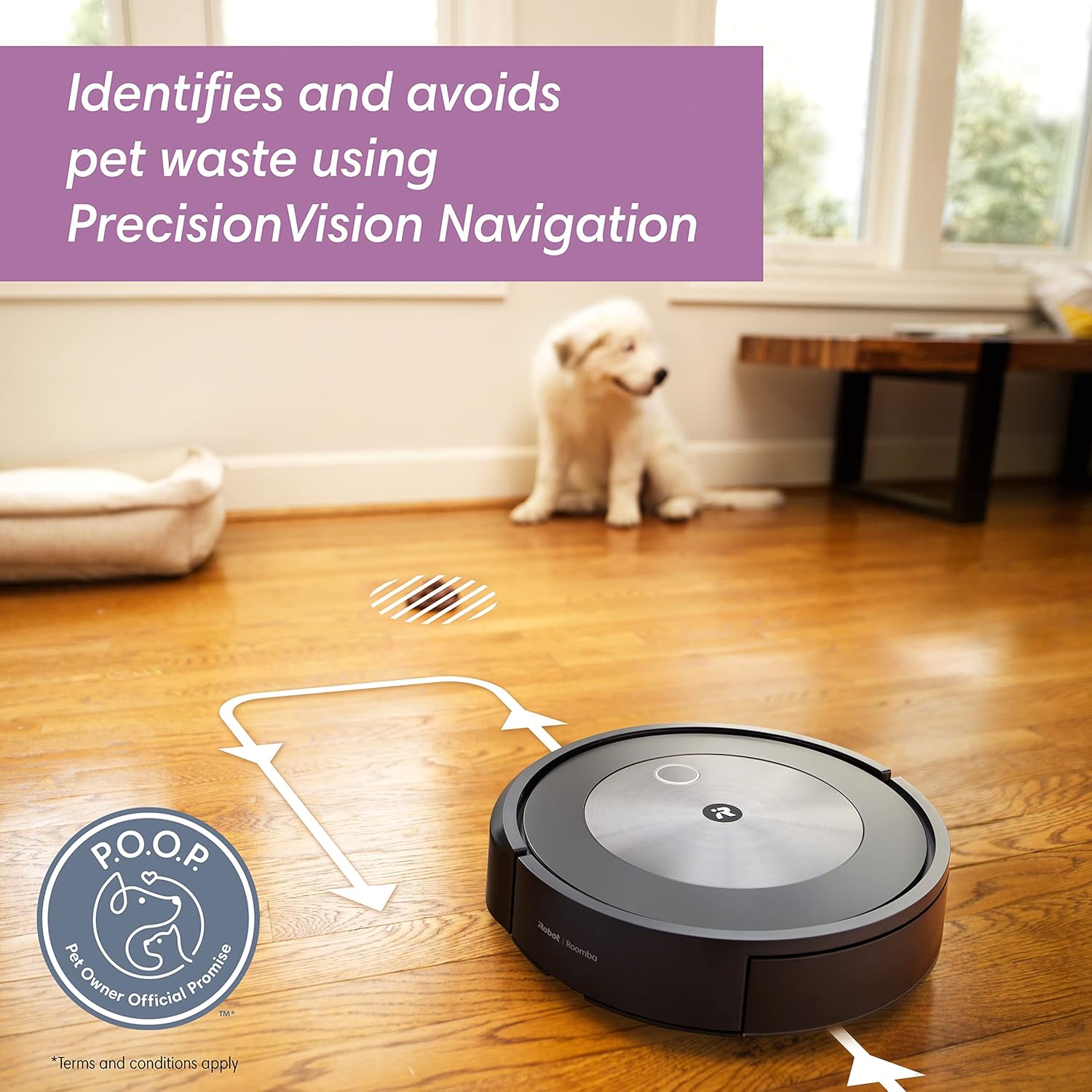iRobot Roomba j7+ (7550) Self-Emptying Robot Vacuum – Identifies and avoids obstacles like pet waste & cords, Empties itself for 60 days, Smart Mapping, Works with Alexa, Ideal for Pet Hair (Renewed) - Image 6