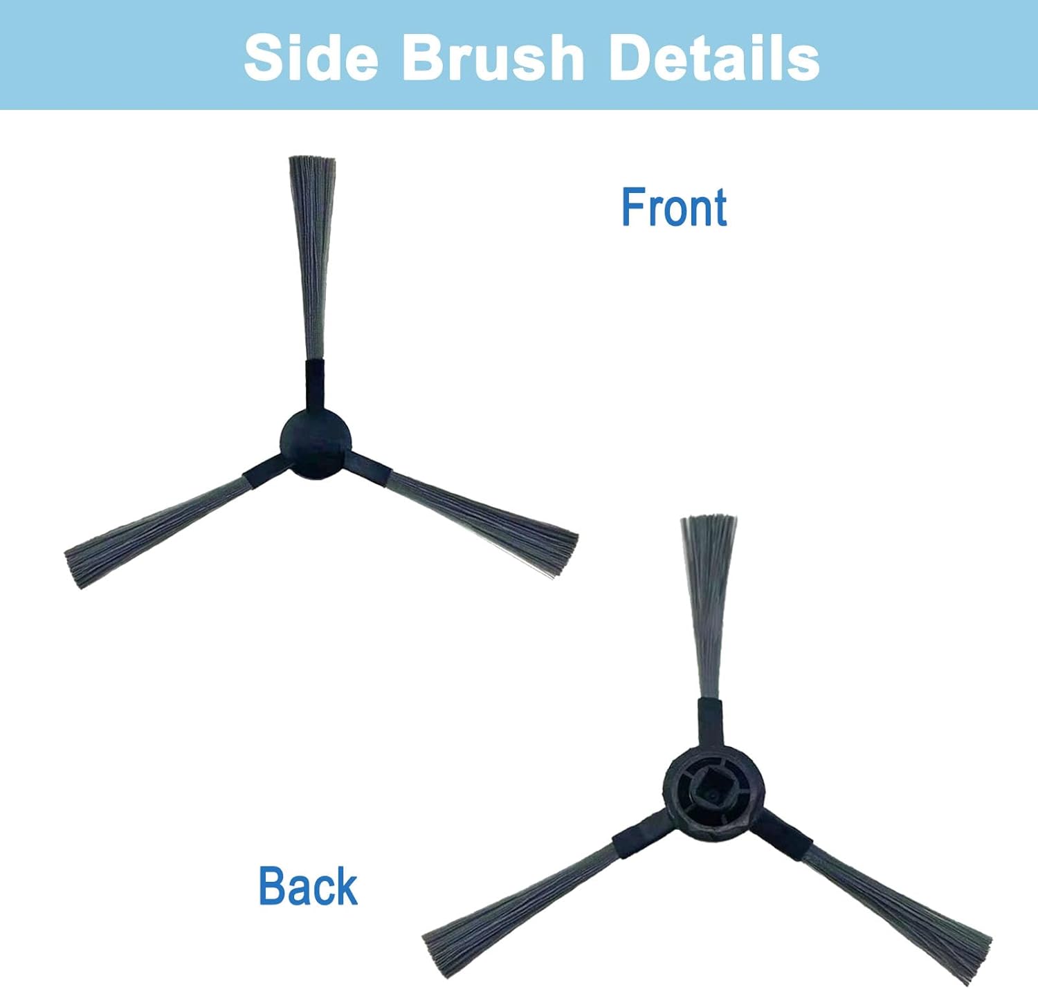 Replacement Parts Compatible for MAMNV BR151 BR150,ZCWA BR150 BR151,MANVINS G20,ONSON BR150 BR151,for Kilgone G20,2-in-1 Robot Vacuum and Mop Combo Accessories,4 Filters,4 Mop Pads,6 Side Brushes - Image 4