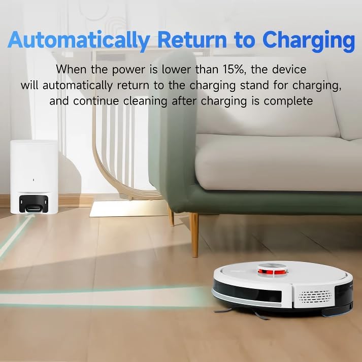 Smart Home Robot Vacuum Cleaner with mop & Automatic dust Collection White - Image 7