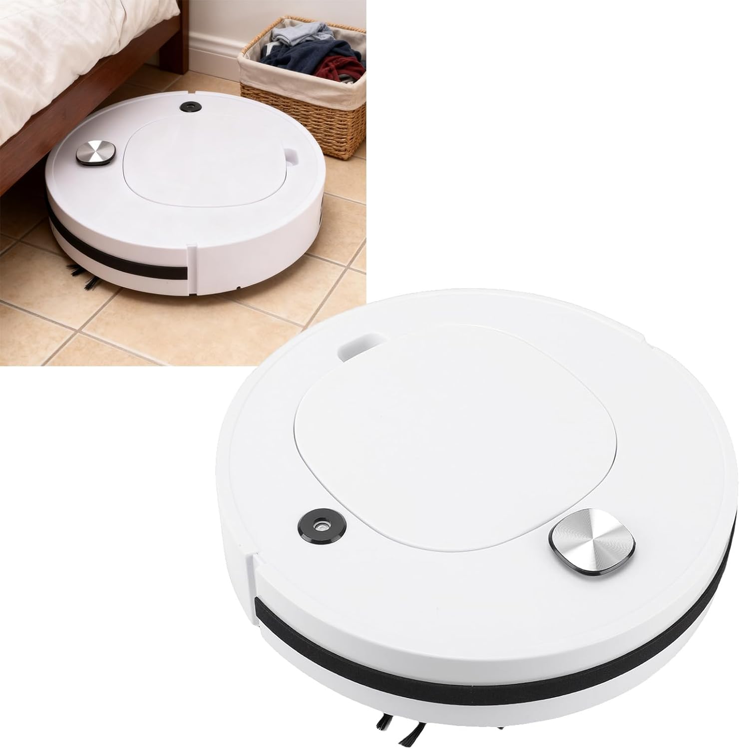 Robot Vacuum and Mop Combo, 4 in 1 Automatic Robotic Vacuum Cleaner with Spray Nozzle for Hair Dust Removal, Strong Suction Quiet Operation - Image 9