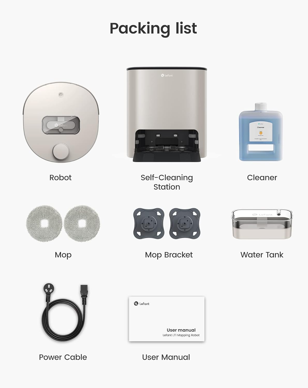 Lefant T1 Self-Cleaning Robot Mop, Smart Mapping Lidar dToF Sensors, No-Go Carpet, 5L Large Water Tank, 40°Hot Air Washing and Drying Mop, Compatible with Alexa, Ideal for Multiple Rooms - Image 9