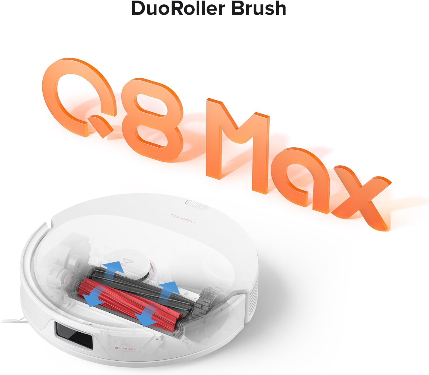 roborock Q8 Max Robot Vacuum and Mop Cleaner, DuoRoller Brush, 5500Pa Strong Suction, Lidar Navigation, Obstacle Avoidance, White (Renewed) - Image 2