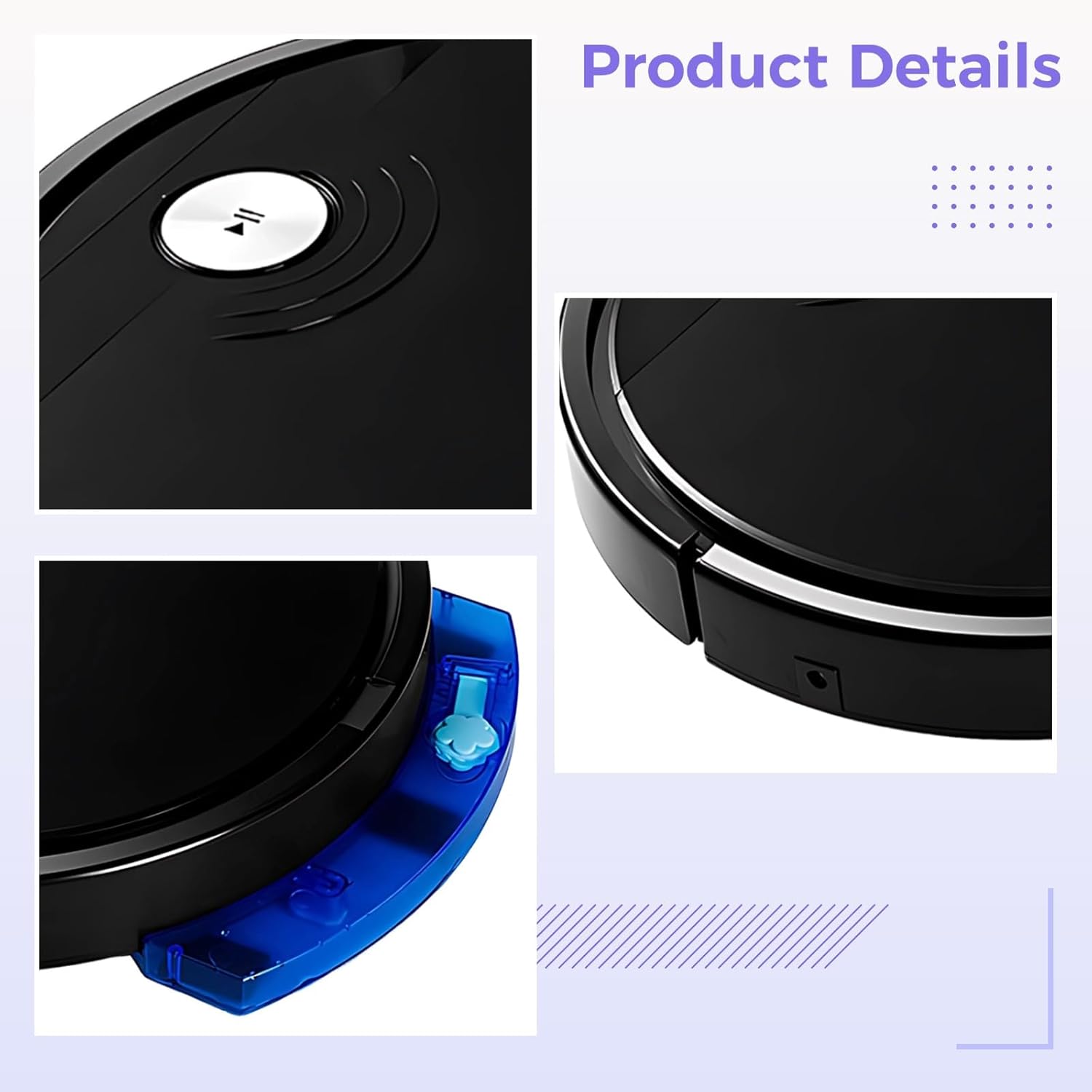 Smart Robotic Vacuum with App Control, 3-in-1 Cleaning Solution, 1.8 in Slim Form Factor, Powerful Suction, Quiet Cleaning with Long Battery Life - Image 3