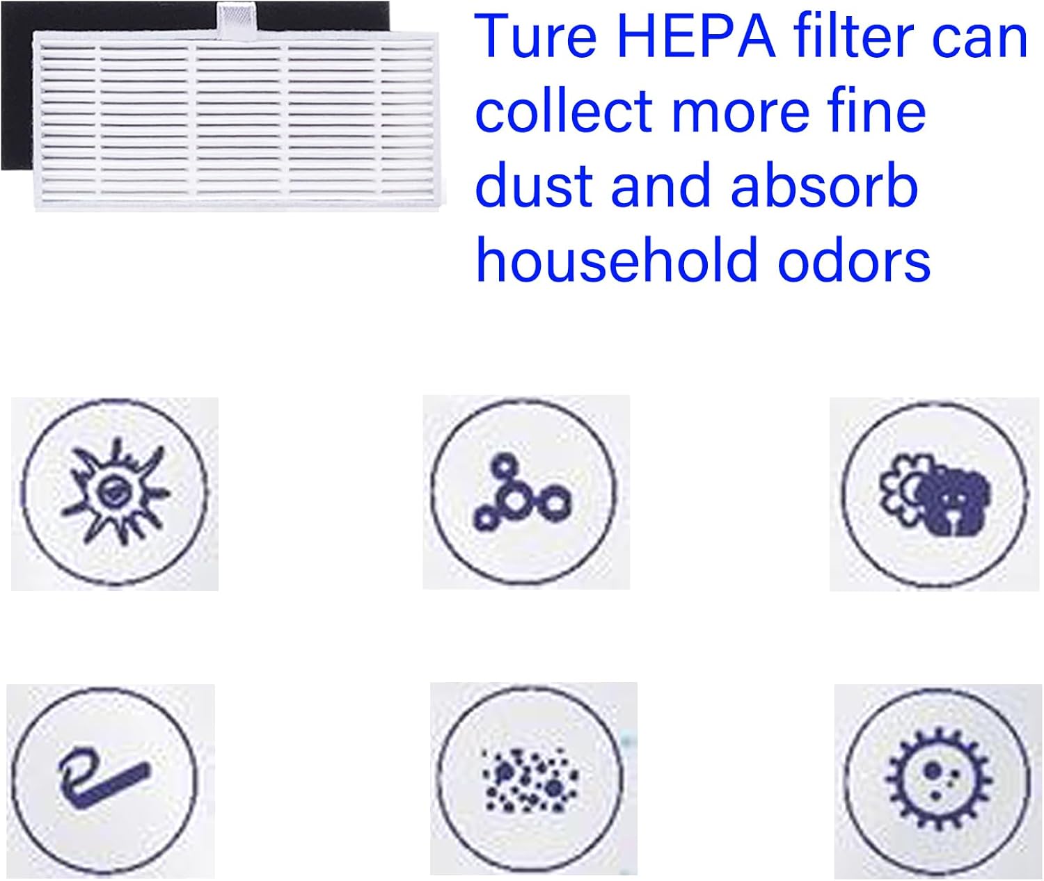 iHRV6-BLK Accessories Kit Replacement for iHome AutoVac Nova Self Empty iHRV6-BLK/Ultenic T10 Elite Robot Vacuum Cleaner, 16 Pack - Image 4