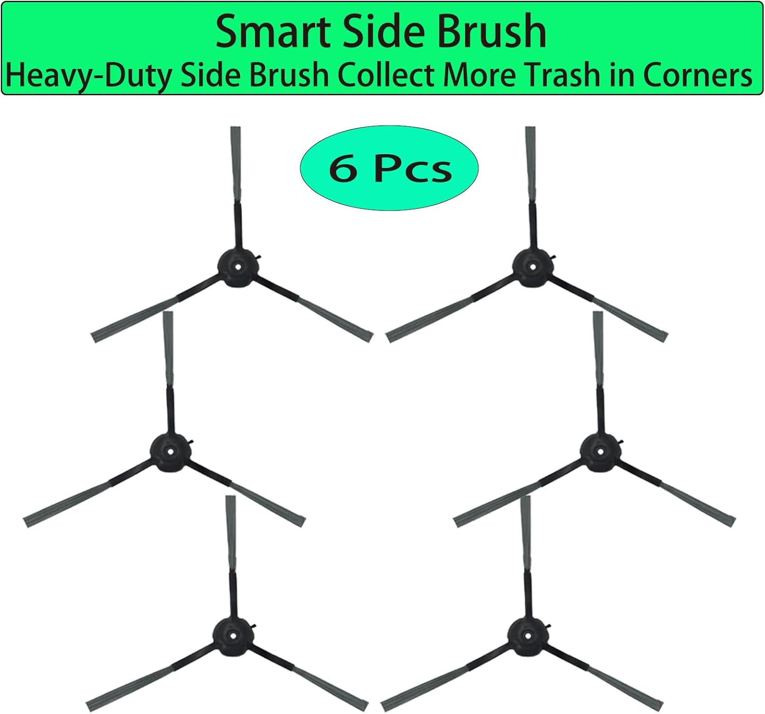 Replacement Spare Parts for Vactidy T6 /T7 /T8 Robot Vacuum 1 Main Brush 6 Side Brush 4 HEPA Filter 3 Mop Pad Accessories (14 Pack) - Image 4