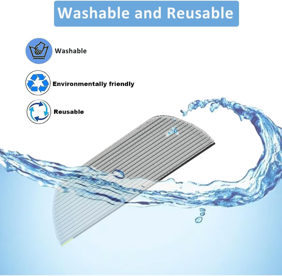 Replacement Mop Pads Compatible with Shark AV2800ZE RV2820YE RV2820ZE AV2820S AV2820AE RV2800AE RV2800S PowerDetect Never Touch Pro Robot Vacuum,Washable Reusable Replacement Microfiber Soft Mop Pads - Image 7