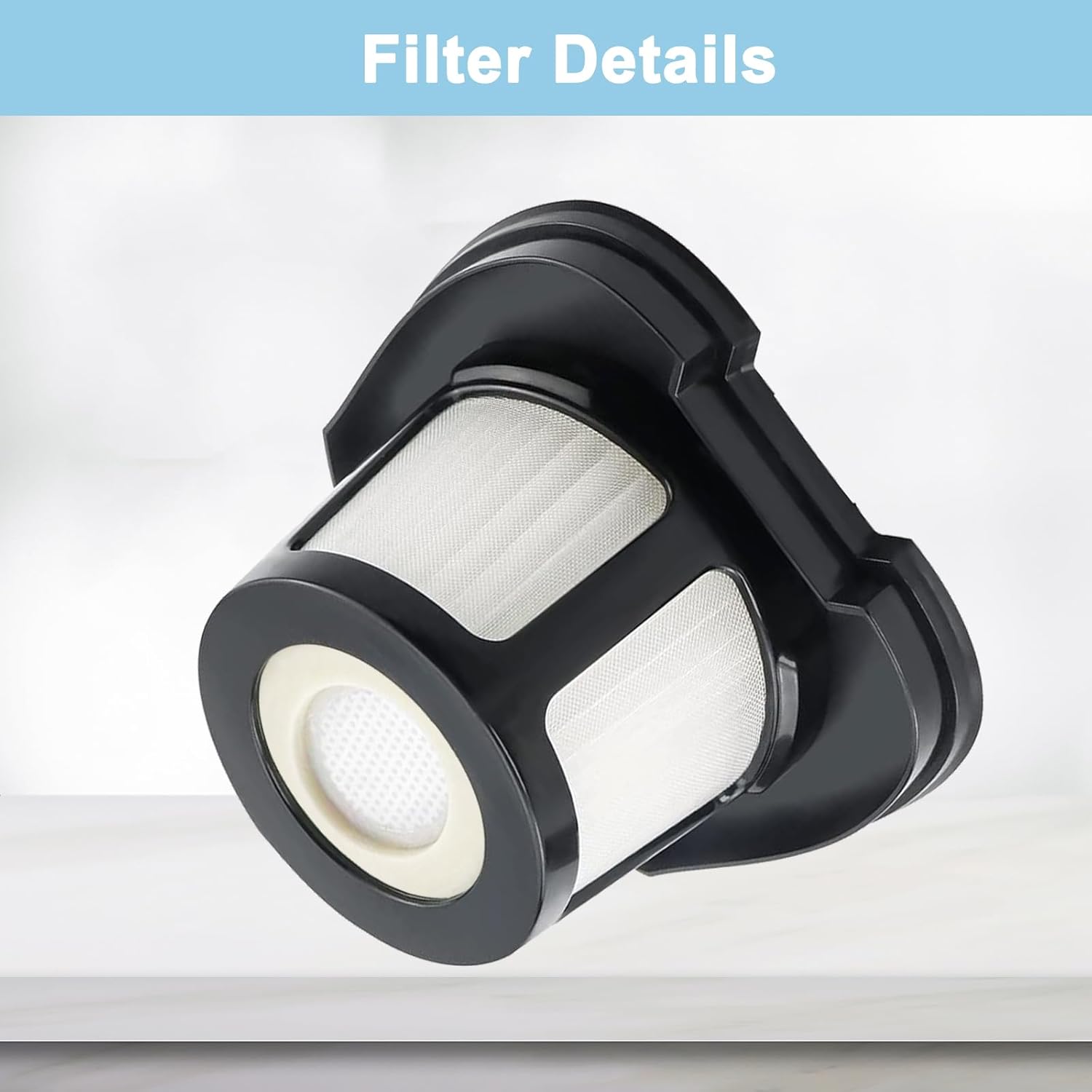 2284w Vacuum Filter Replacement for Bissell Pet Hair Eraser Hand Vacuum 2284W, 2390A, 2390, 2389, 2579, Part # 1614212, 1614203, 1614204, 6 Vacuum Filters, 6 Foam Filters - Image 4