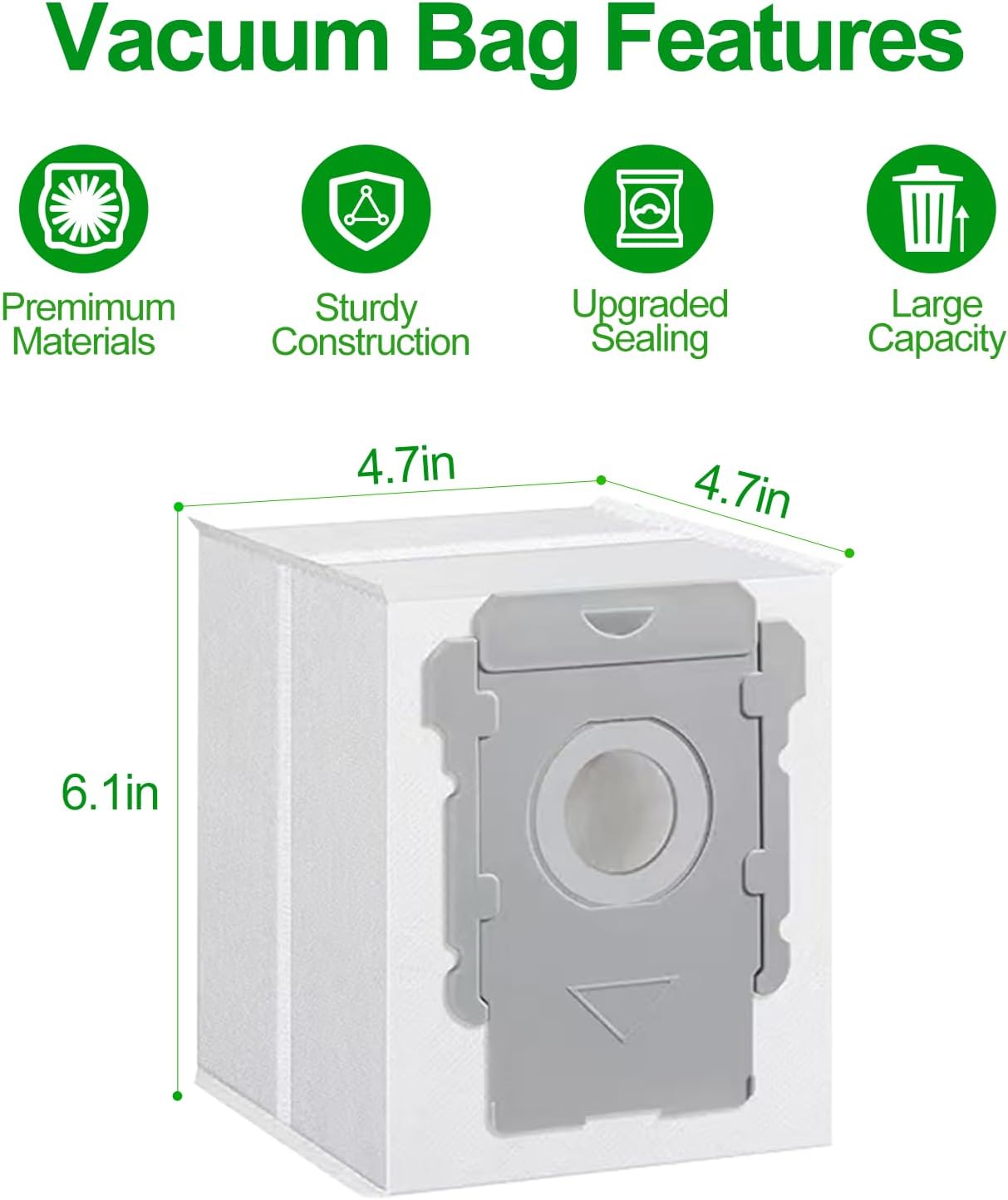 16 Pack Vacuum Bags Compatible with iRobot Roomba i3+, i4+, i5+, i6+, i7+, i8+, j5+, j6+, j7+, j8+, j9+, s9+, Replacement Dirt Disposal Bags for Roomba Clean Base Models, Leak-Proof Design - Image 2