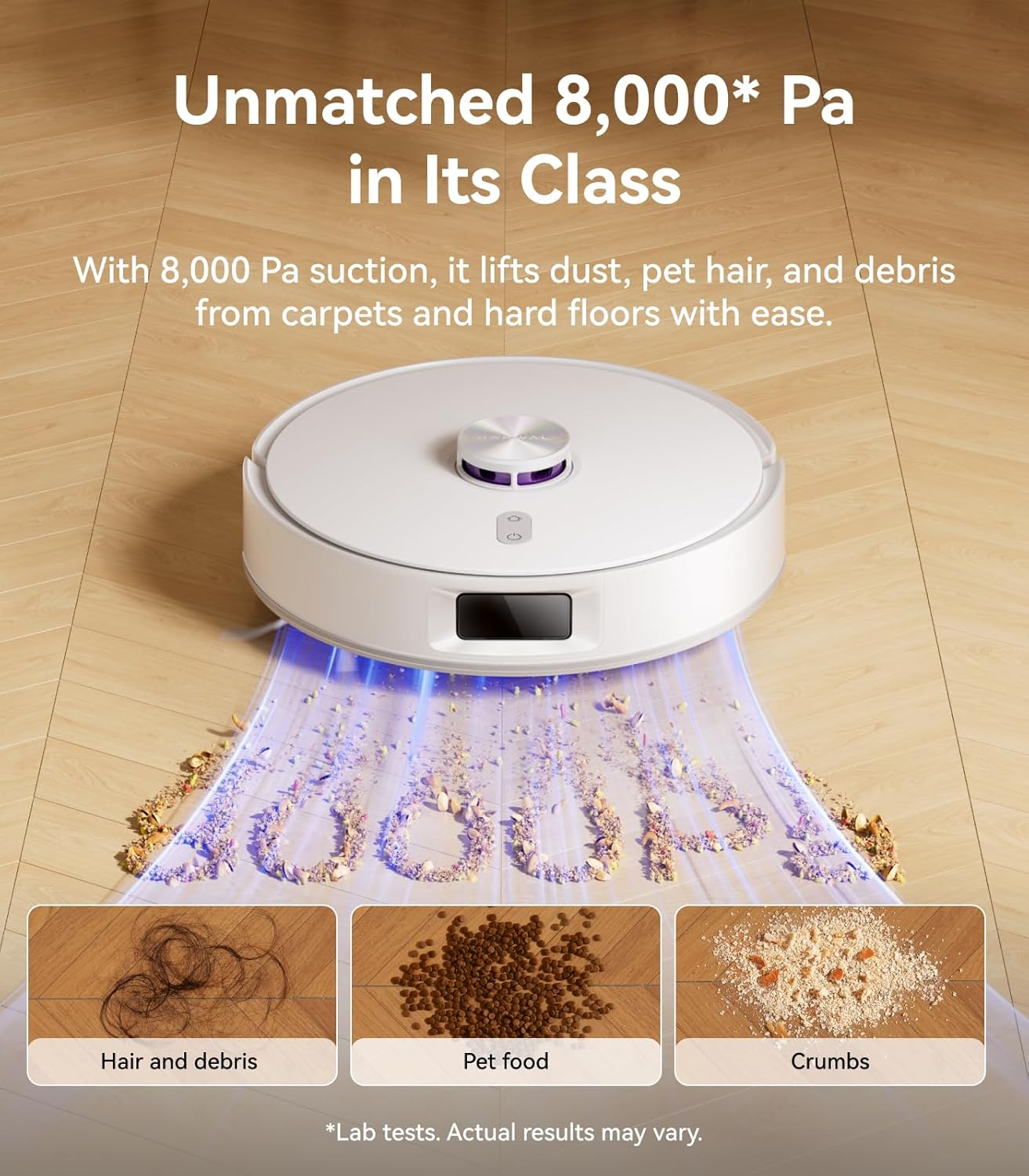NARWAL Freo S Robot Vacuum and Mop Combo, 8000Pa Suction, 180 Days Hands Free, Self-Emptying Base, LDS Navigation, Robot Vacuum Cleaner for Pet Hair & Hard Floors (Renewed) - Image 3