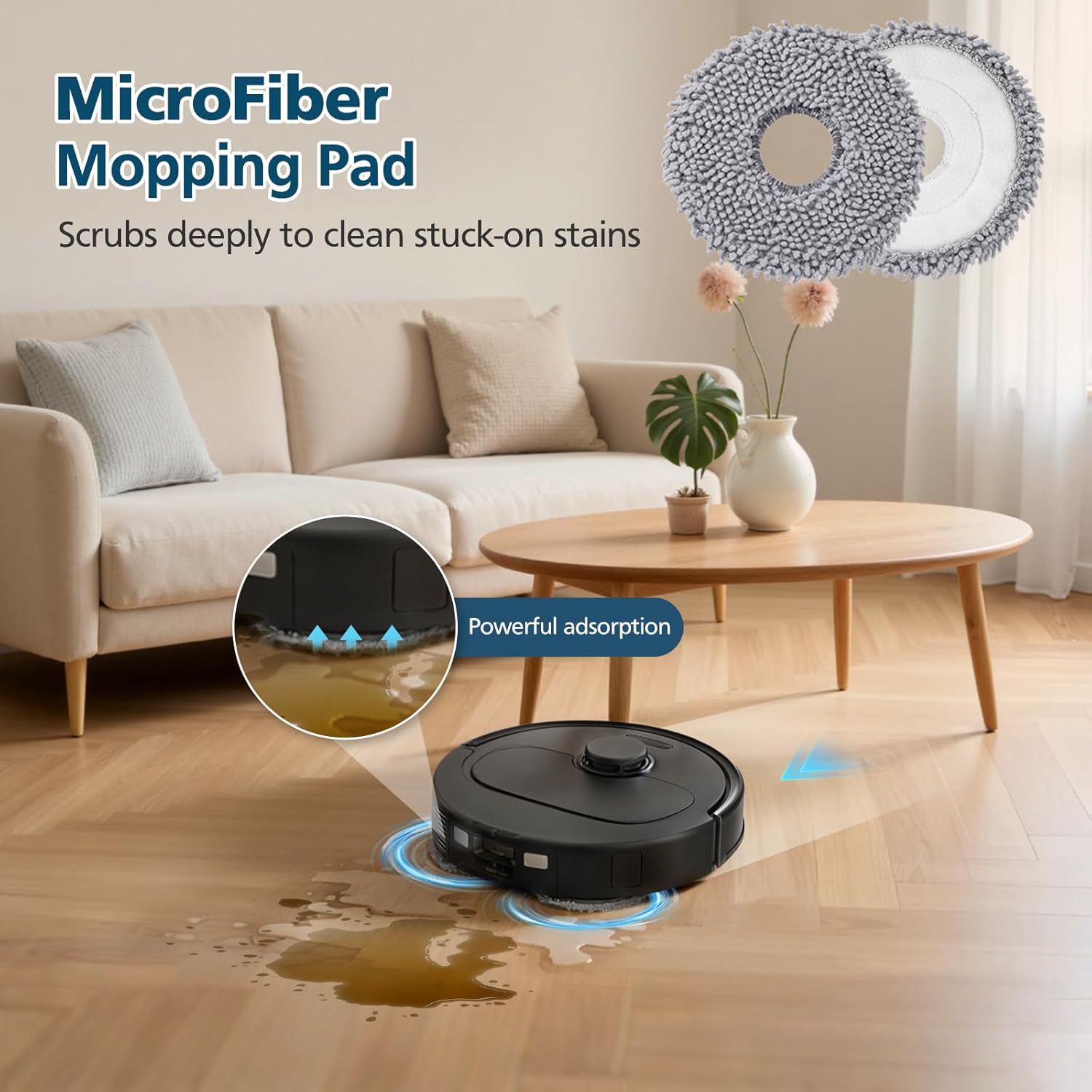 26 Pack Replacement Accessories for Roborock QV 35A / QV 35S Robot Vacuum, 2*Main Brush, 6*Side Brush, 4*Filters, 6*Mop Pads, 6*Dust Bag, 2*Tools - Image 6