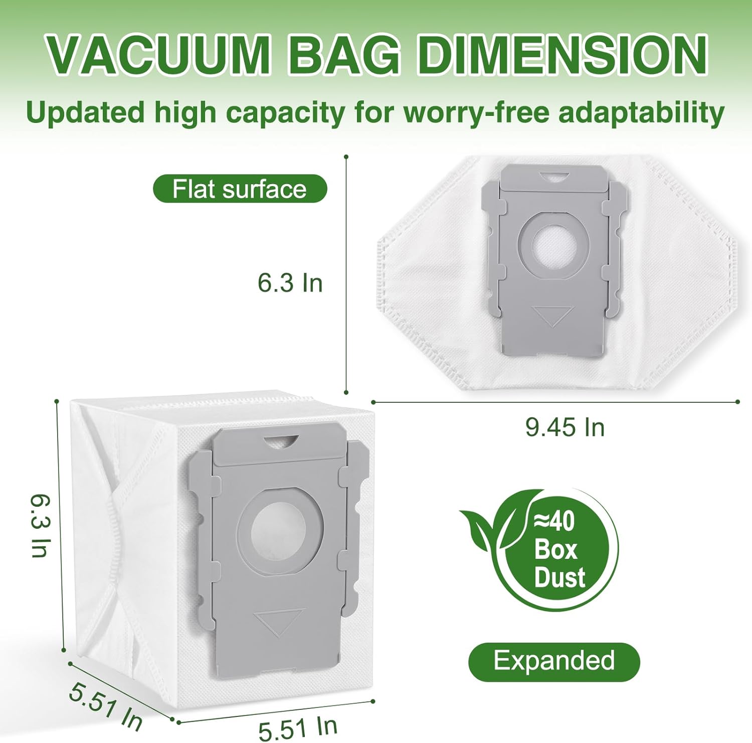 VBN 26 Pack Vacuum Bags for iRobot Roomba i s j 100 400 500 Series All Clean Base, Fit i3+ i4+ i5+ i6+ i7+ i8+ j7+ j8+ j9+ s9+ 104 105 405 504 505 507 Vac Combo, 705 Max Combo10, Dirt Disposal Bags - Image 4