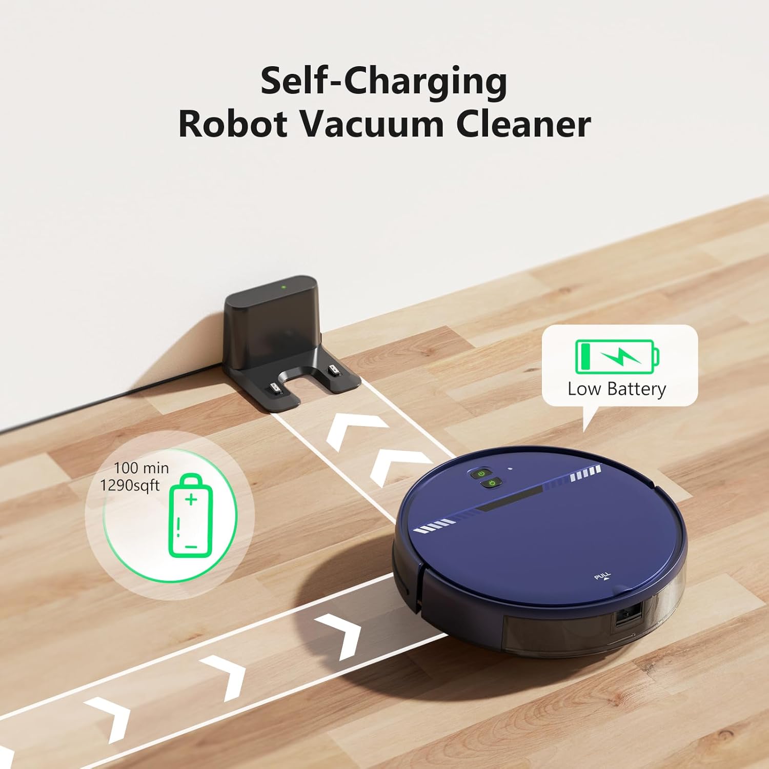 Robot Vacuum and Mop 2-in-1, 2300Pa Suction for Pet Hair, Smart Wet Mopping for Hardwood & Tile, 3D Obstacle Avoidance, Auto-Recharge, App Control, Ideal for Pet Owners - Image 4