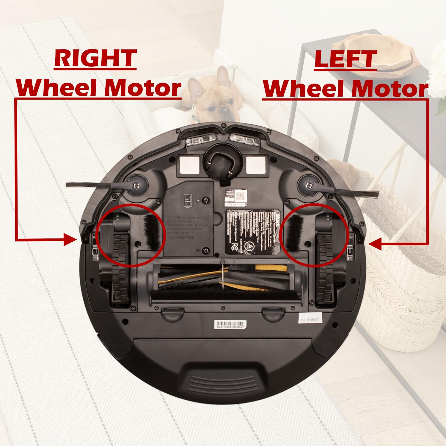 Goodsby Replacement Right Wheel & Motor Assembly for Shark IQ Robot RV911 RV912 RV9123S1US RV913 RV990 RV1101ARUS RV1100VRUS Vacuum Cleaner - Image 5
