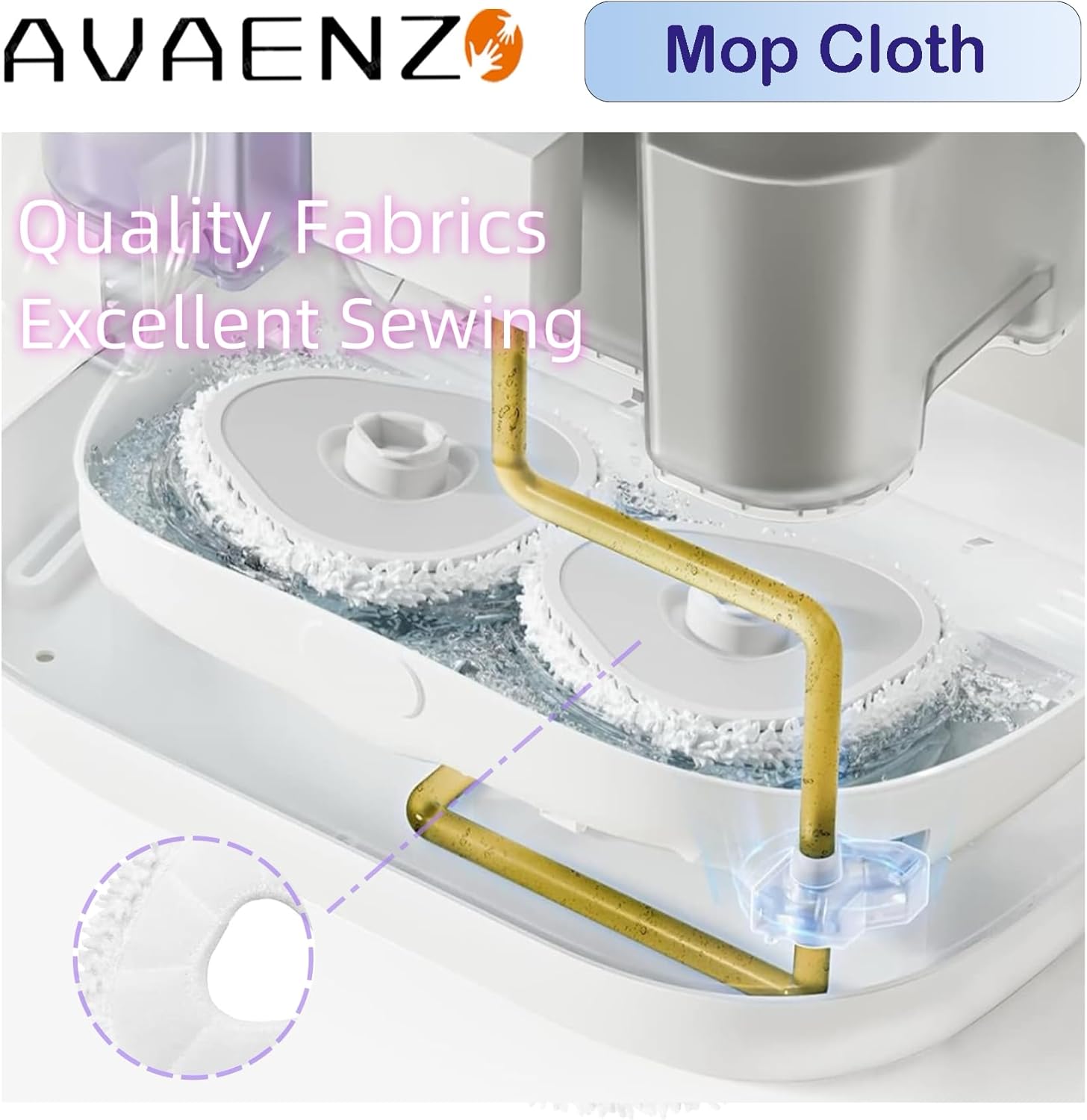 Replacement Mop Pads Compatible with Narwal Freo Pro X Ultra Narwal Freo Z Ultra Z10 T10 J3 J4 J5 R10 Microfiber Resuable Mop Cloth Robot Vacuum Cleaner Accessories - Image 3