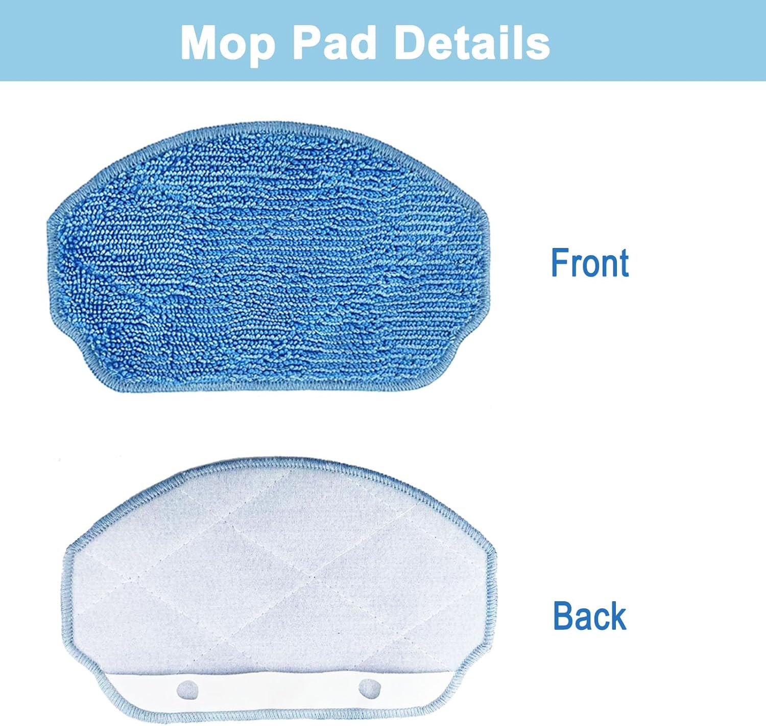 Replacement Parts Compatible for MAMNV BR151 BR150,ZCWA BR150 BR151,MANVINS G20,ONSON BR150 BR151,for Kilgone G20,2-in-1 Robot Vacuum and Mop Combo Accessories,4 Filters,4 Mop Pads,6 Side Brushes - Image 3