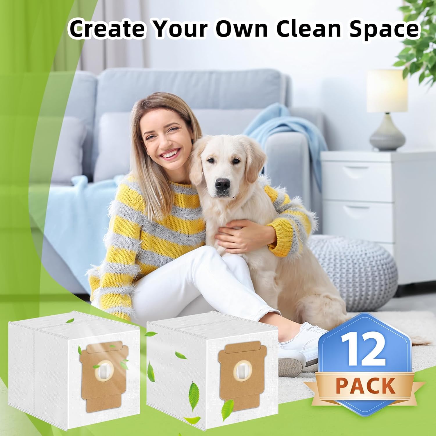 12 Pack Vacuum Dust Bags Replacement for iRobot Roomba Q0520, 1020/1010/108/106/104/105 Combo, Plus 405/504/505/507 Combo, Max 705/707 Vac Robot Clean Base Automatic Dirt Disposal Bag - Image 7