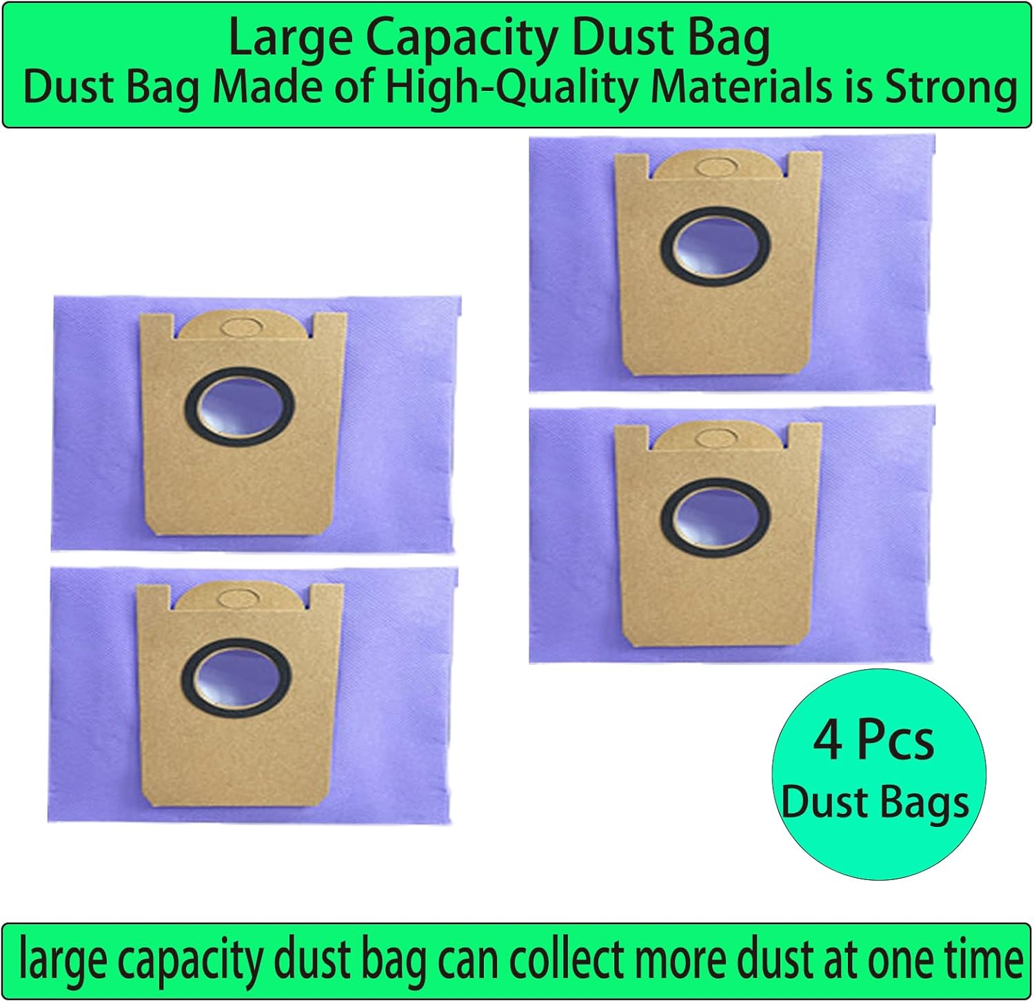 Replacement Spare Parts for eufy RoboVac L35 Hybrid / L35 Hybrid+ / LR30 Hybrid+ Robot Vacuum 2 Filter 2 Mop Cloth 4 Dust Bag Accessories - Image 3