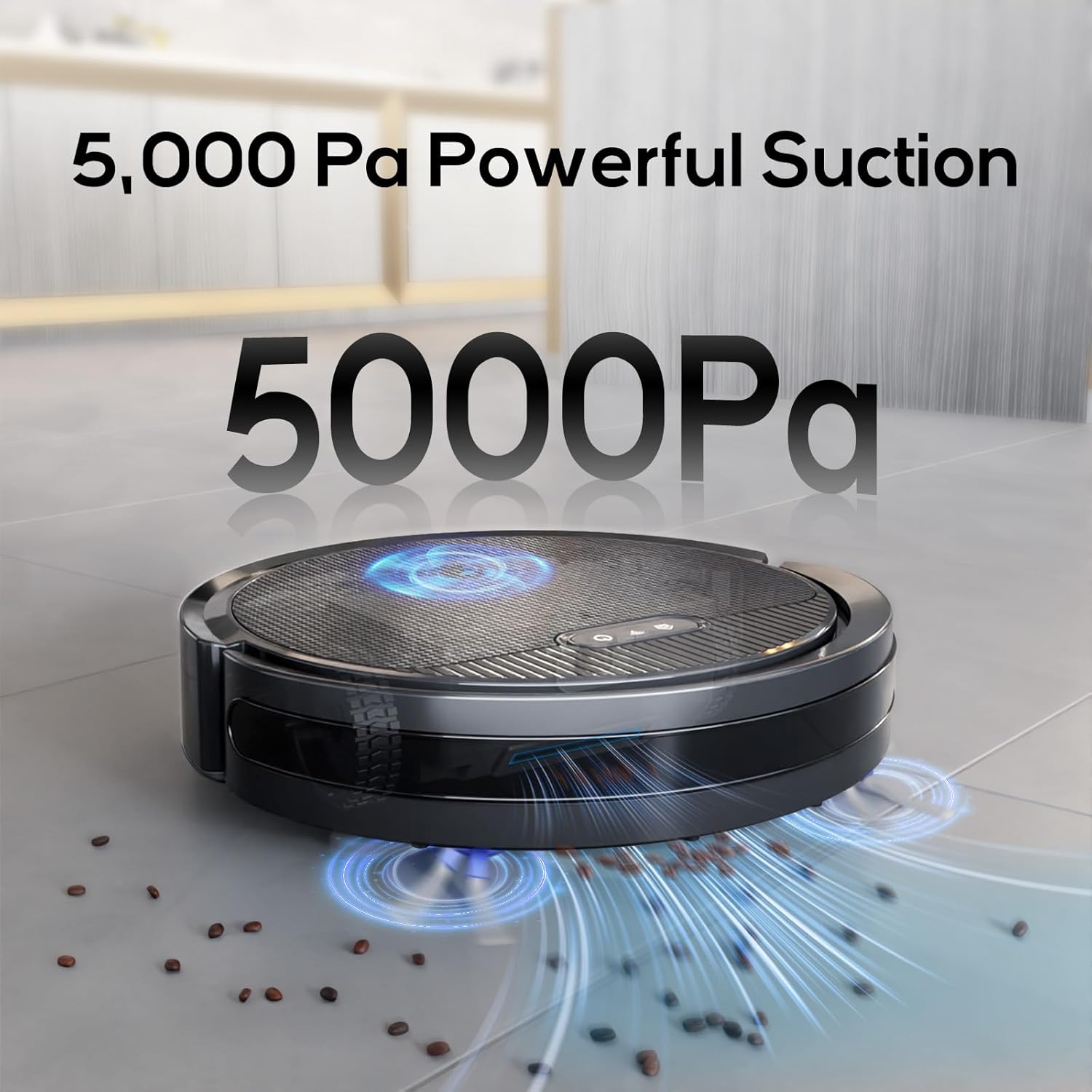 V3 3 in 1 Robot Vacuum and Mop with 5000Pa Suction Power, Work with 2.4GWifi/ Alexa/App/, Self-Charging Vacuum Cleaner, Tangle-Free, Ideal for Pet Hair,Carpet and Hard Floor - Image 2