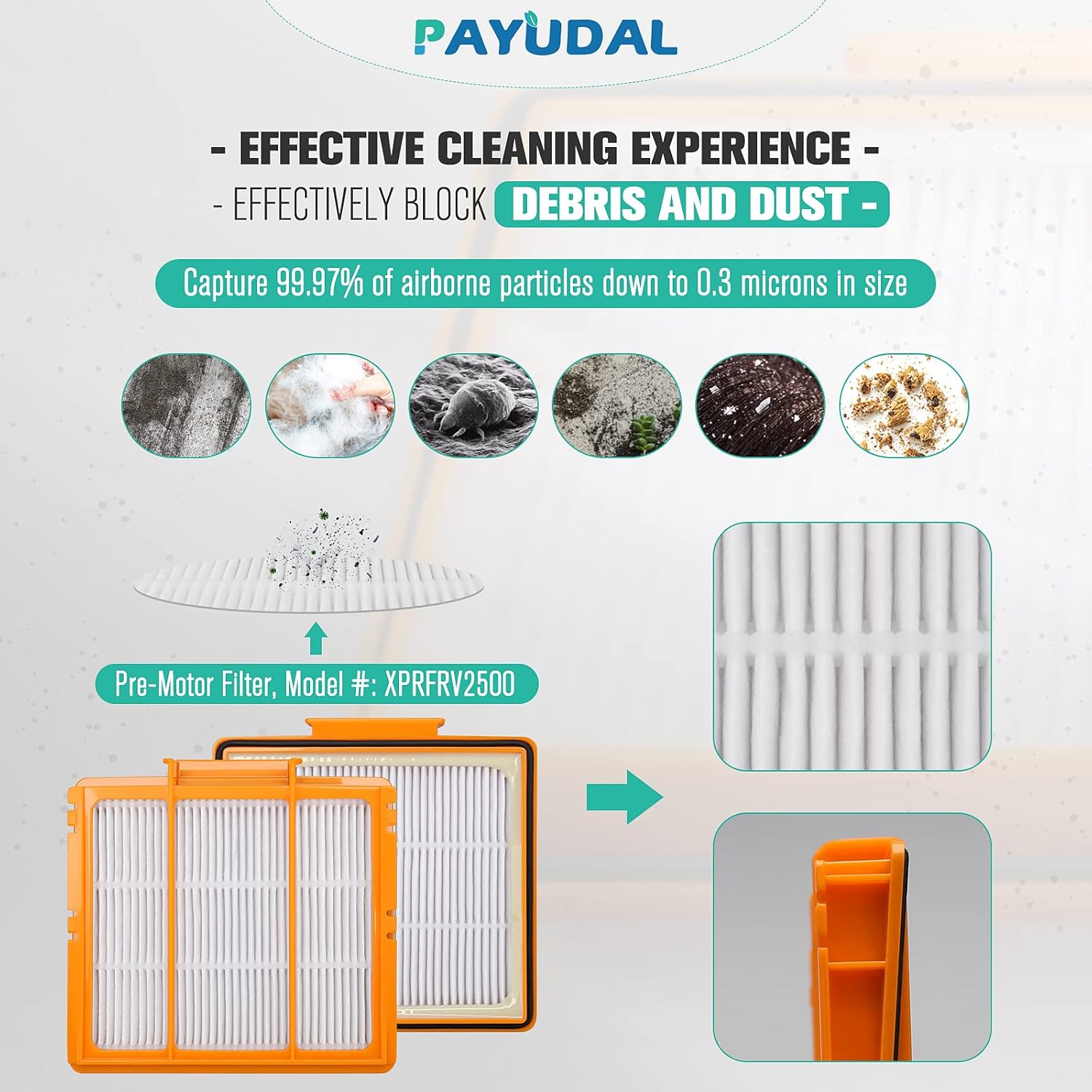 Replacement Parts for Shark AI AV2511AE AV2501S AV2610WA AV2501AE RV2502AE RV2610WA UR2500SR RV2520 AV2510 AI Ultra Robot Vacuum Cleaner Accessories Kits. Main Brush,HEPA Filter,Foam Filter,Side Brush - Image 5