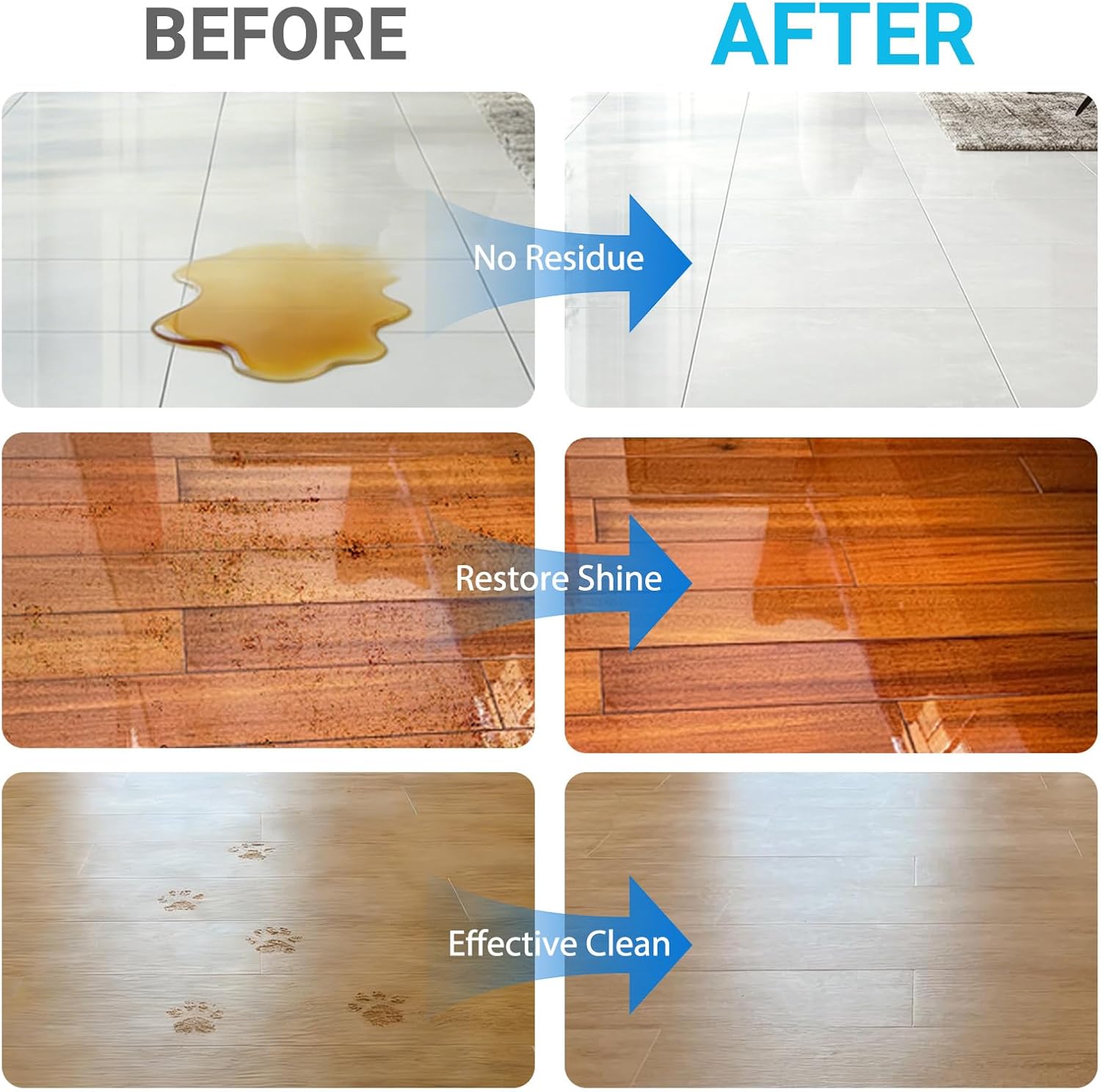 Floor Cleaner Compatible with Tineco Cleaning Solution, Suitable with All Robotic Vacuum Mop and Cordless Wet/Dry Vacuum Mop Cleaner, Multi-Surface Deodorizing & Cleaning Solution (2.5 L, Ocean) - Image 4