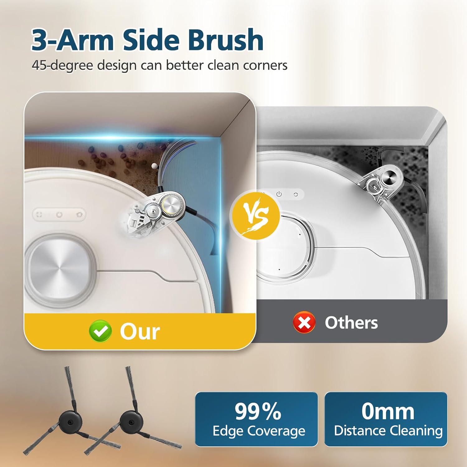 Accessories for Dreame L40 Ultra / X40 Ultra / X40 Master, and for MOVA P10 / P50 Pro Ultra Robot Vacuum, 2*Rubber Main Brushes, 4*Dust Bags, 6*Mop Pads, 4*Filters, 6*Side Brushes - Image 8