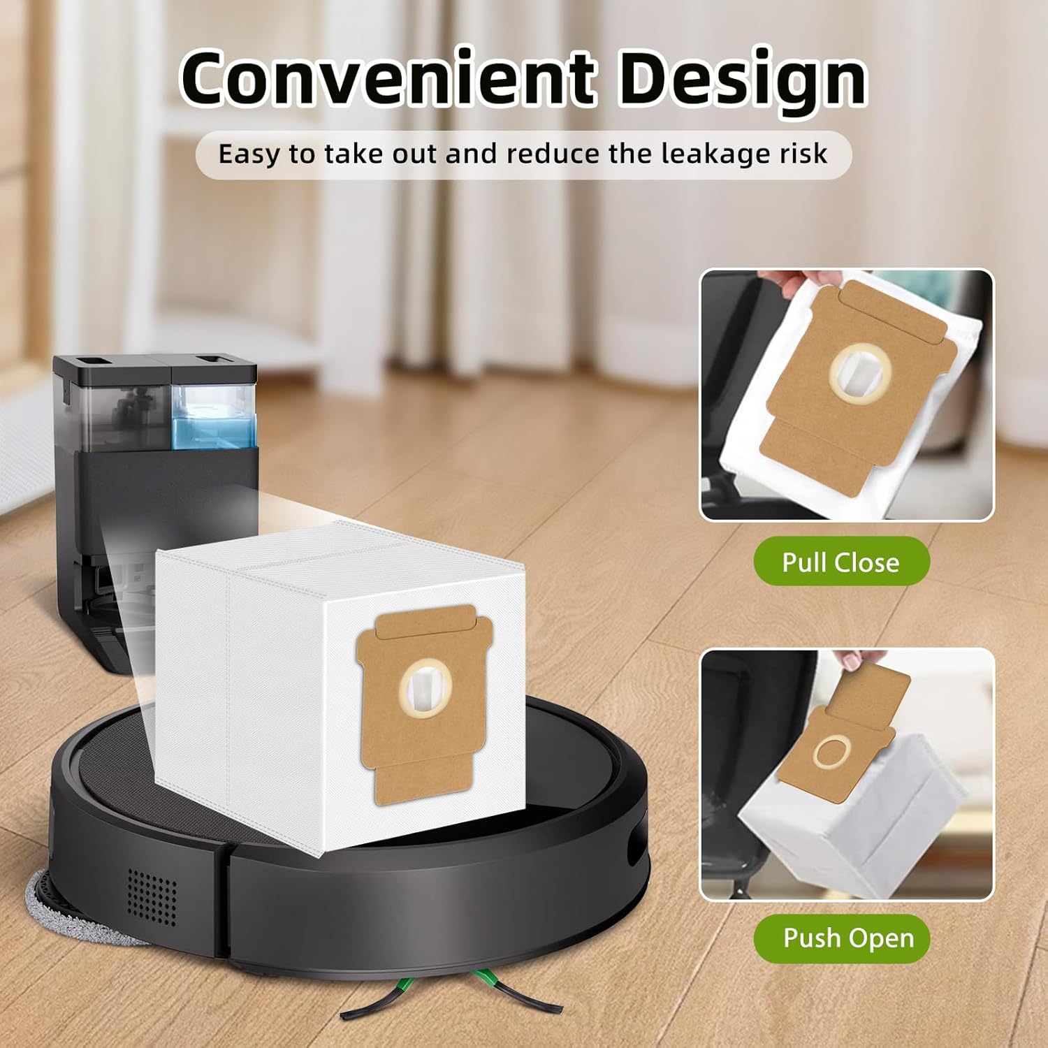 12 Pack Vacuum Dust Bags Replacement for iRobot Roomba Q0520, 1020/1010/108/106/104/105 Combo, Plus 405/504/505/507 Combo, Max 705/707 Vac Robot Clean Base Automatic Dirt Disposal Bag - Image 5