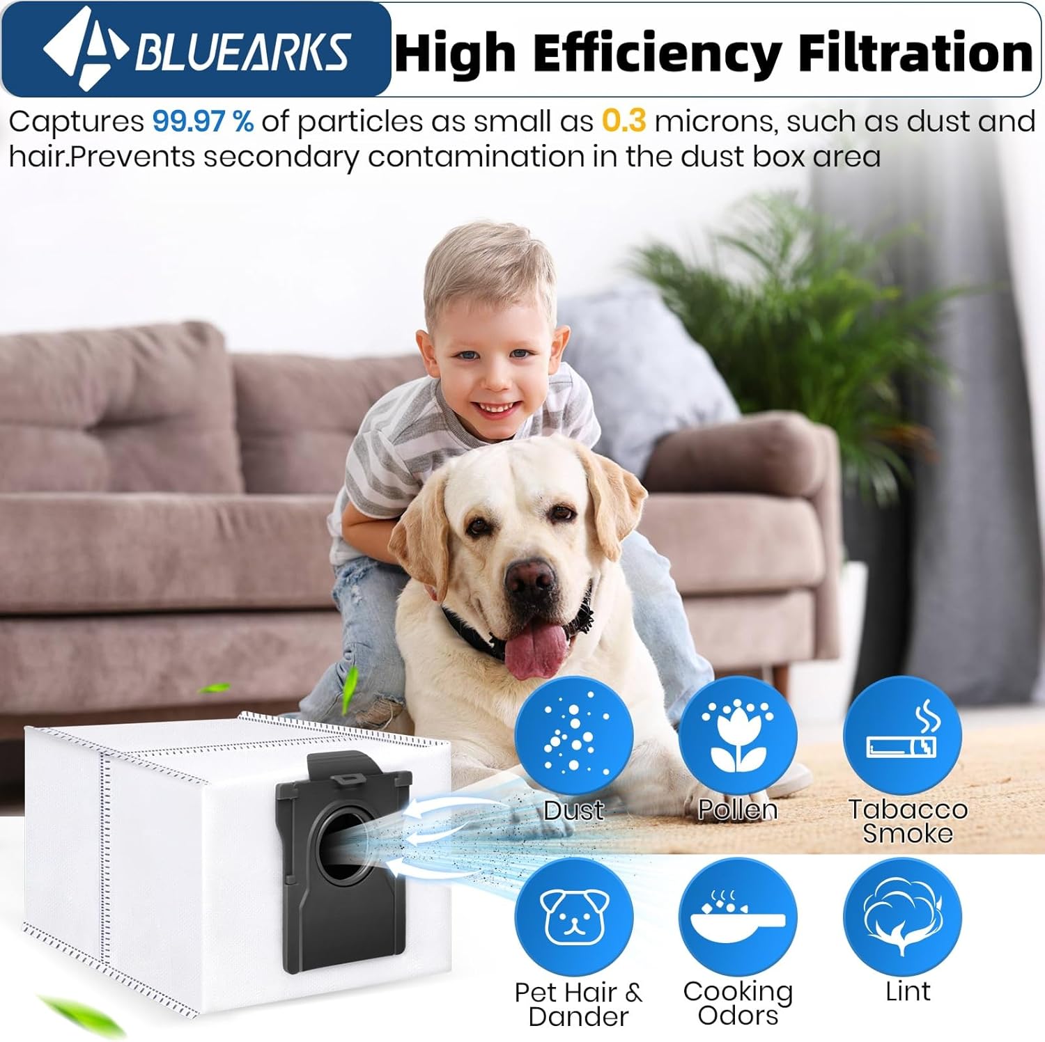 14Pcs Compatible with Dreame L10s Ultra Gen 2/X50 Ultra/L40 Ultra Robot Vacuum,3.2-Liter Large Capacity Activated Carbon Adsorptio Bags,Four-Layer Sealed Disposable dust bag,9 Week - Image 6