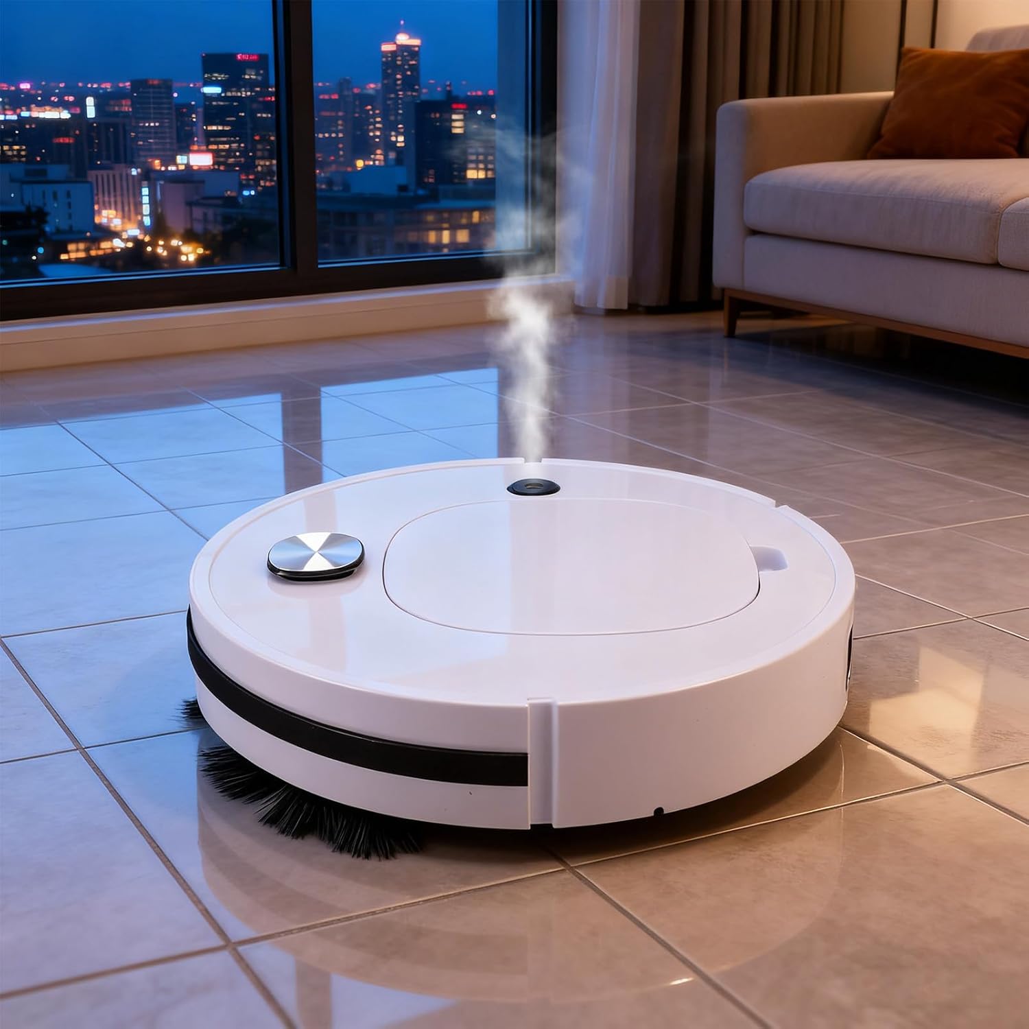 Robot Vacuum and Mop Combo, 4 in 1 Automatic Robotic Vacuum Cleaner with Spray Nozzle for Hair Dust Removal, Strong Suction Quiet Operation - Image 8