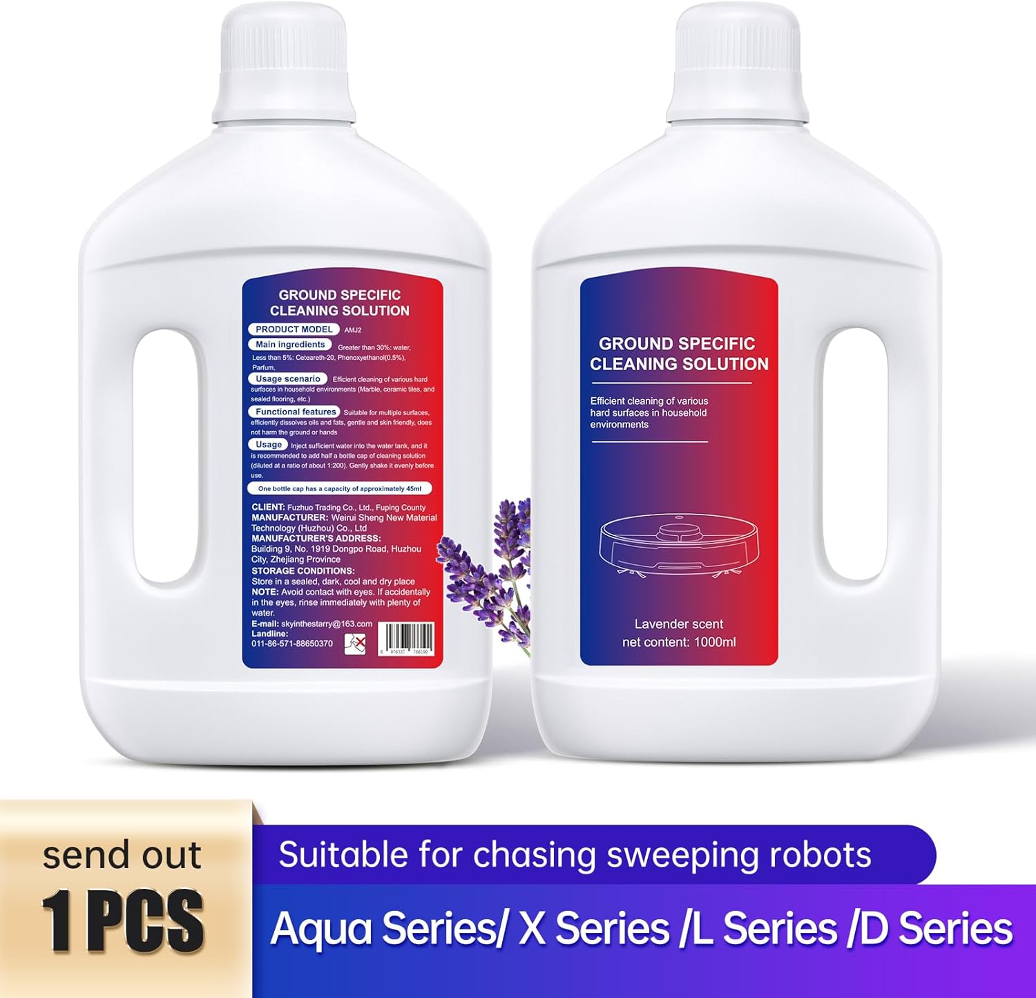 Lavender Floor Cleaning Solution 1L Compatible with Dreame Wet & Dry Vacuum and Robot,Residue & Streak Free, Suitable for All Robot Vacuum Cleaners and Wireless Wet Dry Dual-Use Vacuum Cleaners - Image 9